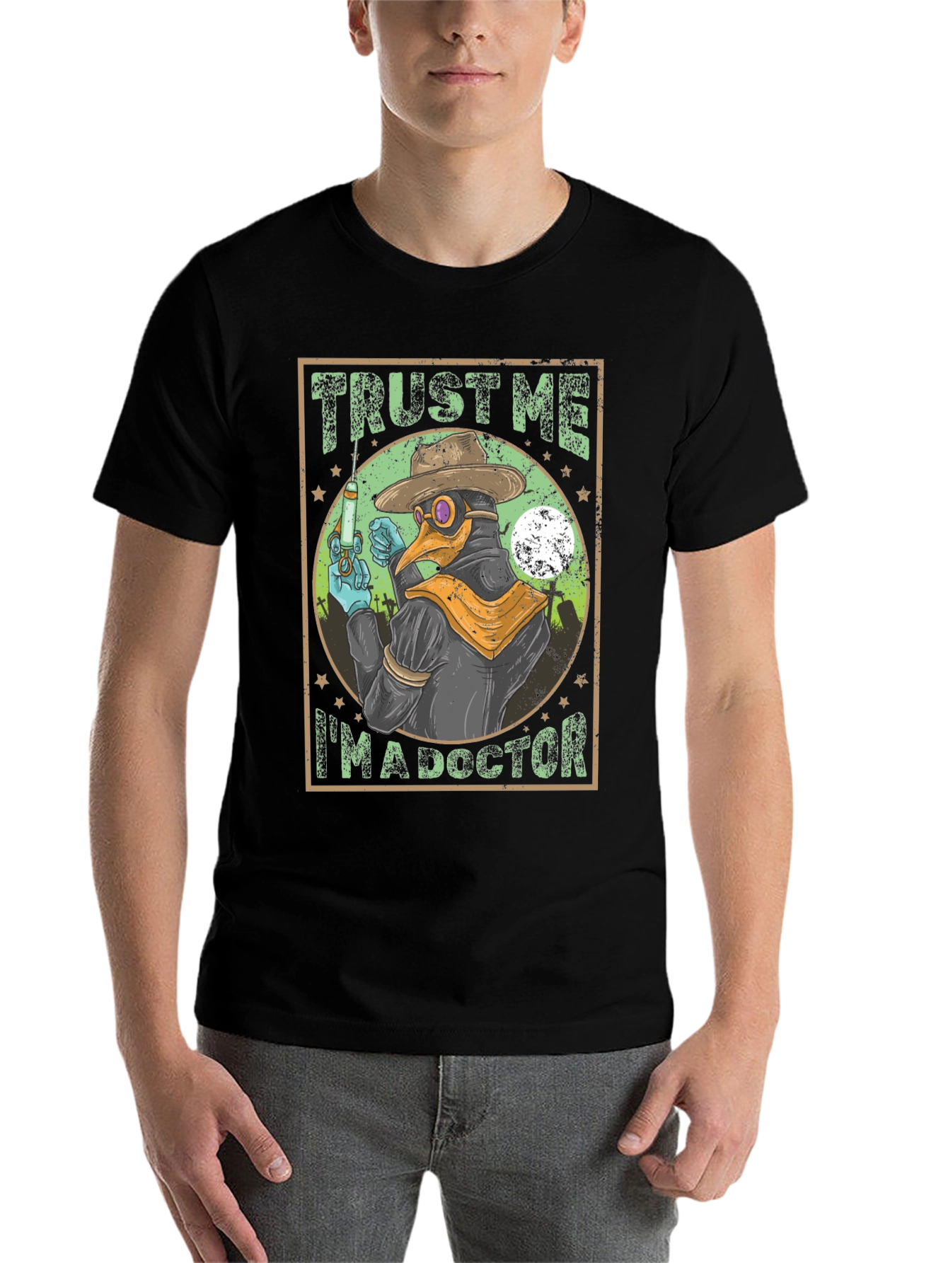 Black Plague Doctor T-Shirt - Trust Me I'm a Doctor! view 7