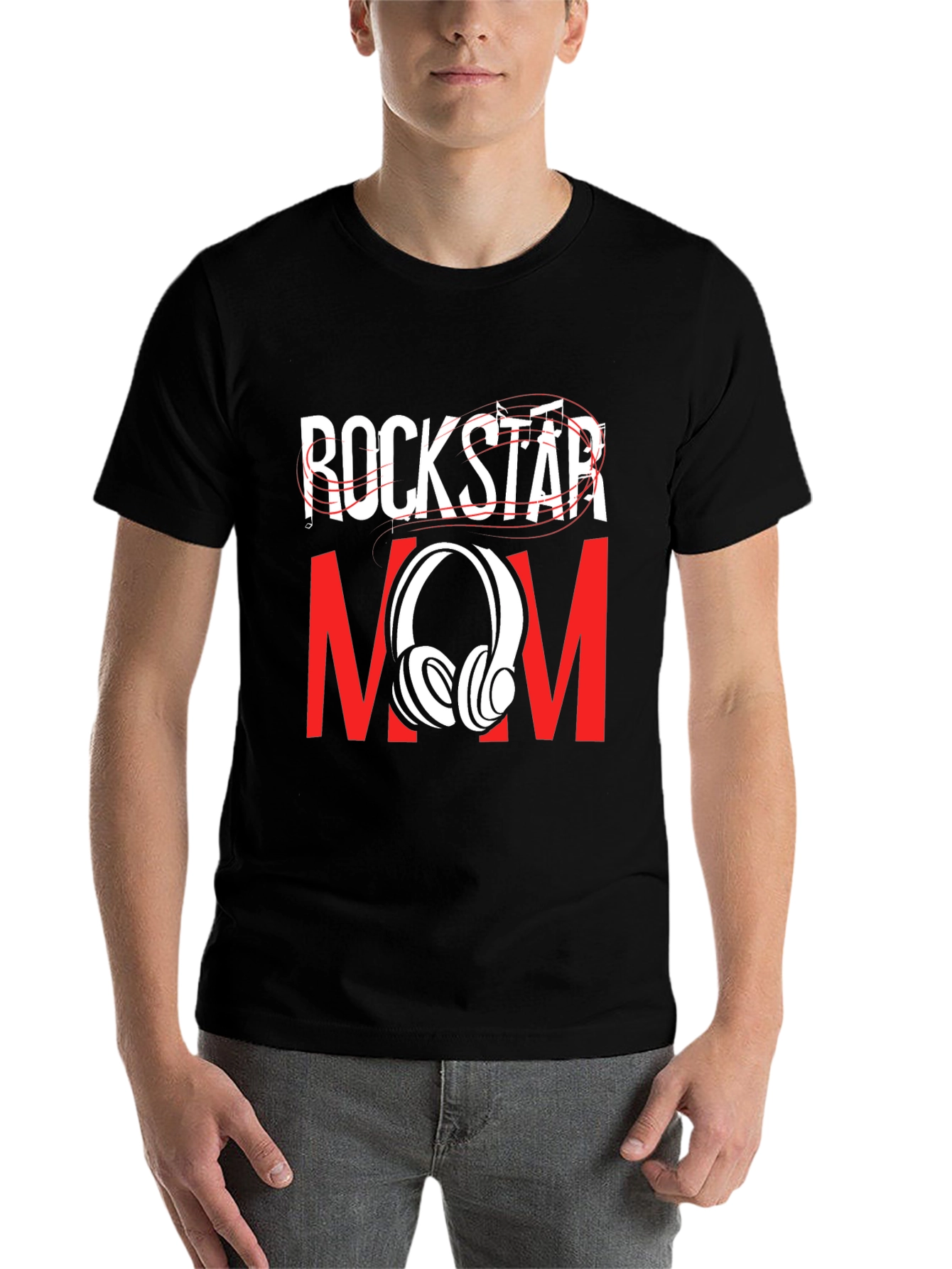 Black Rockstar Mom T-Shirt - Music Lover Tee view 7