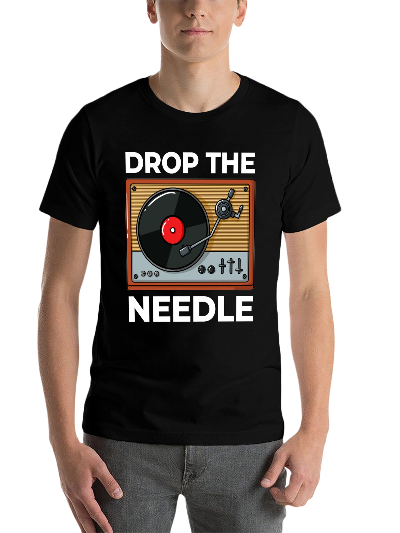 Black Drop the Needle Graphic T-Shirt view 7