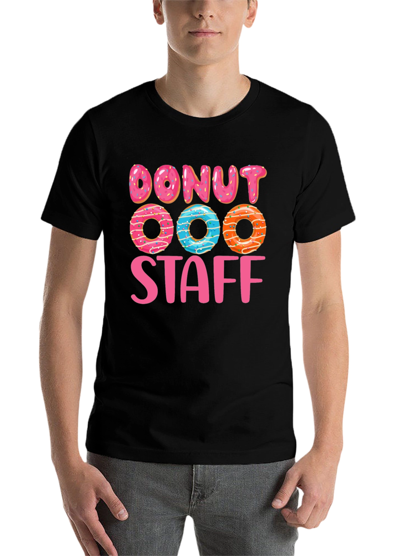Black Donut Staff Graphic T-Shirt view 7