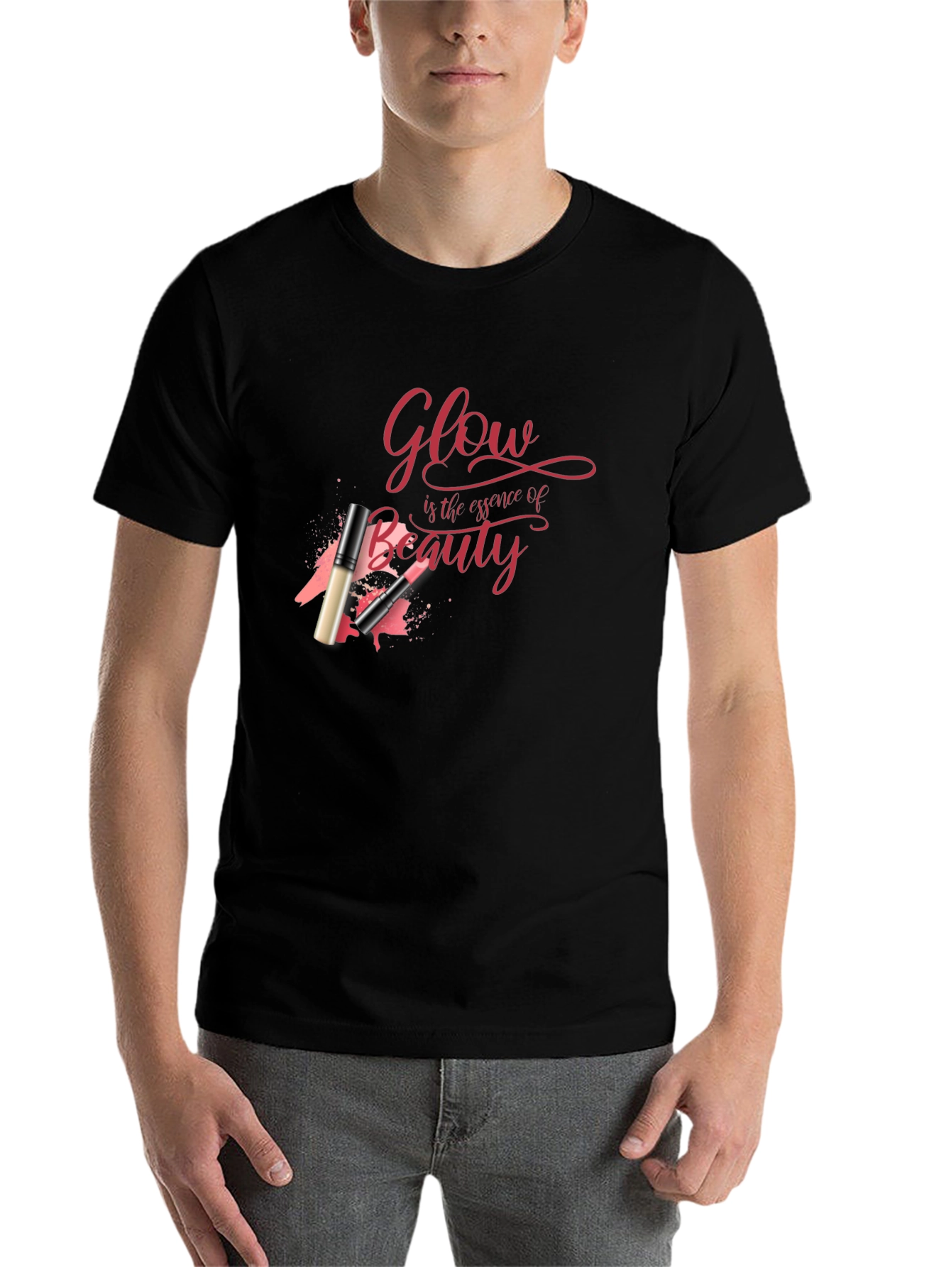 Black Glow is the Essence of Beauty Graphic Tee view 7