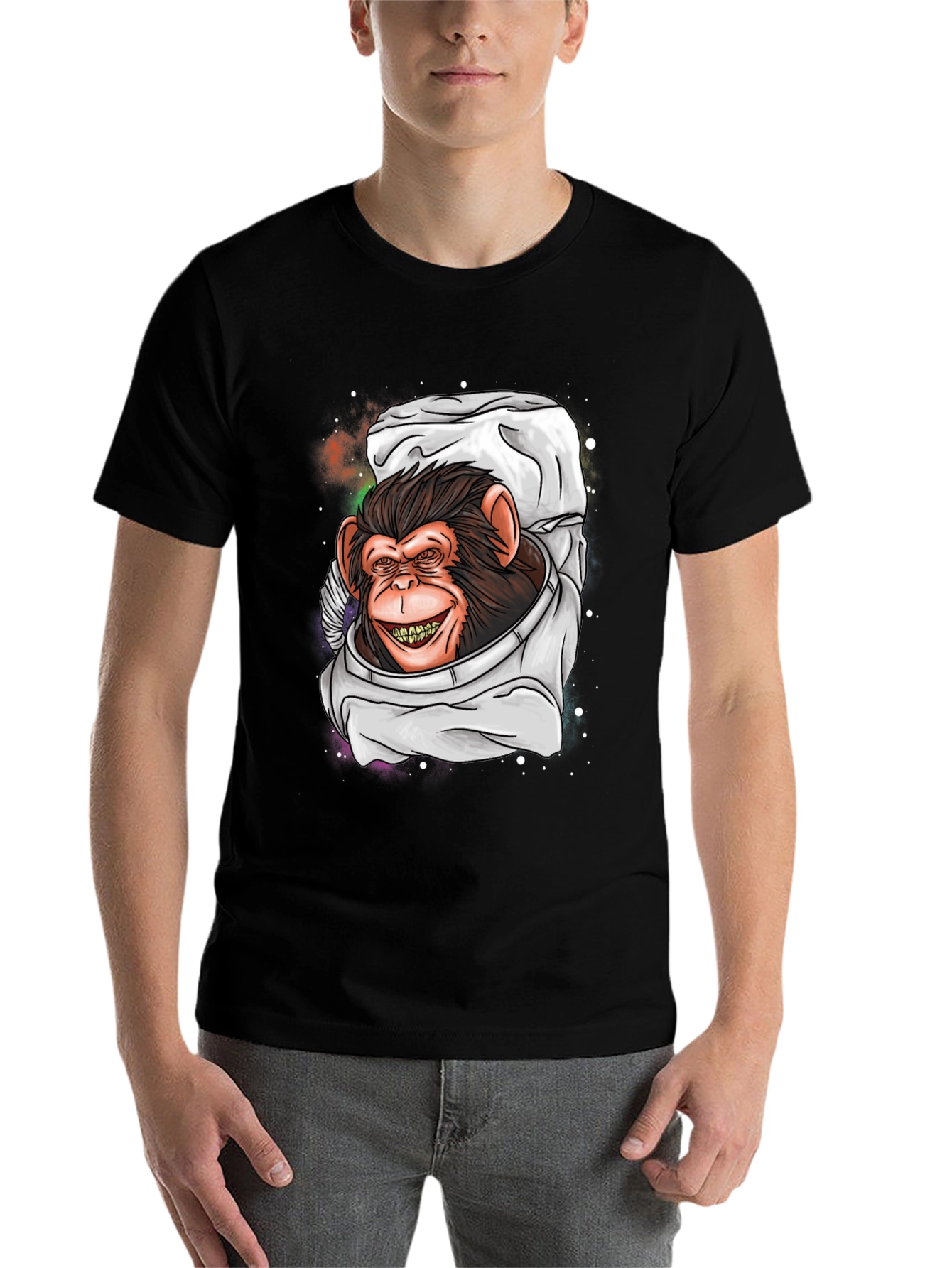 Black Space Monkey Graphic Tee view 7