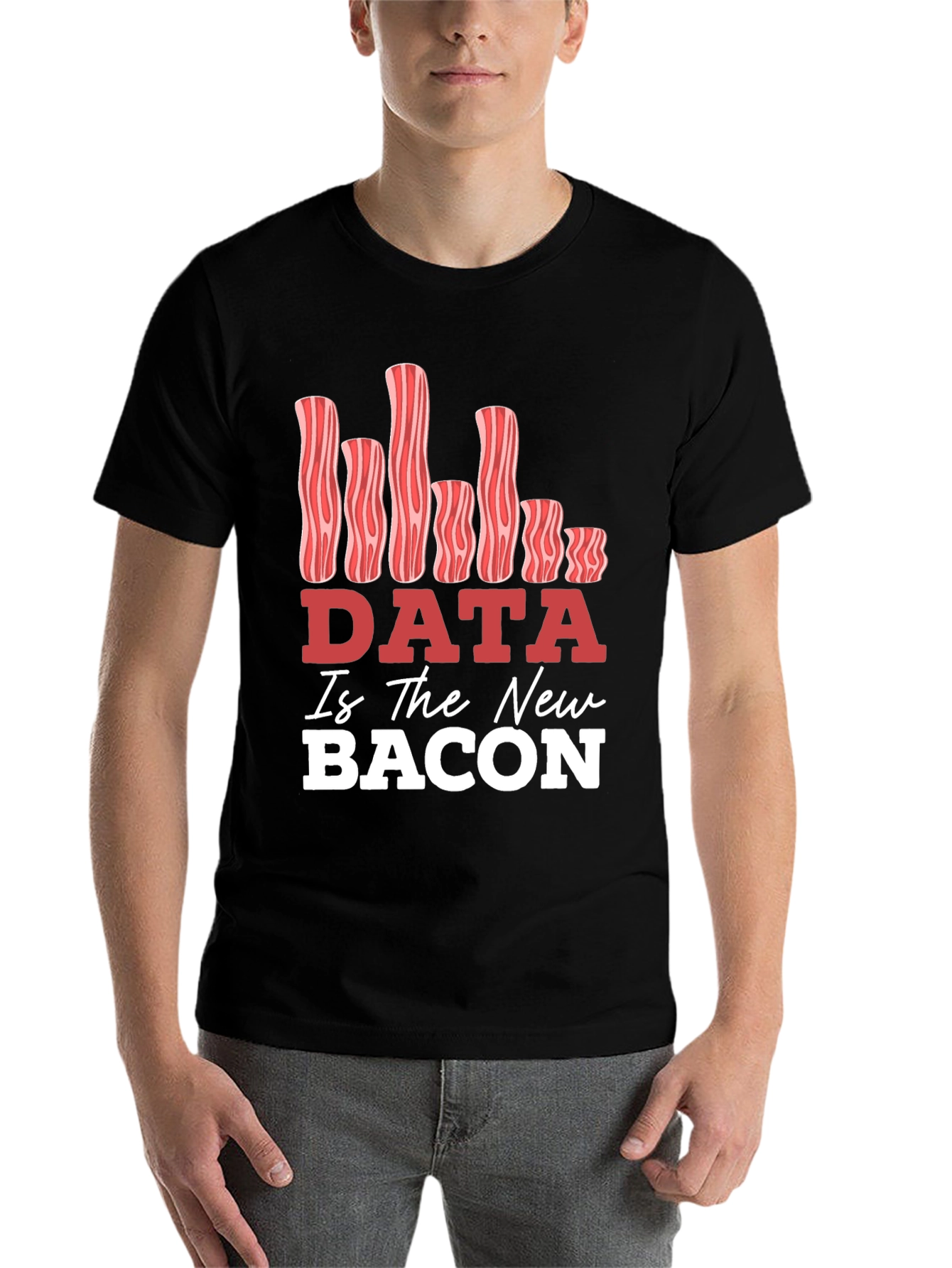 Black Data Is The New Bacon Graphic T-Shirt view 7