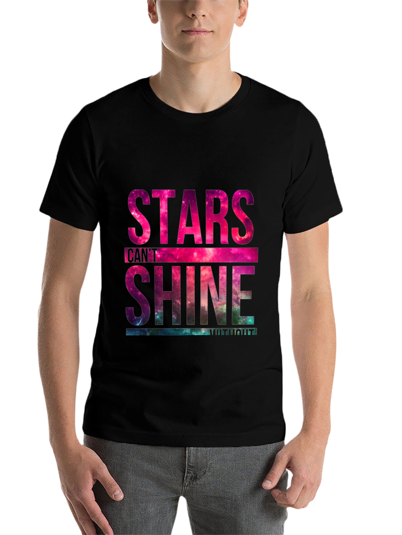 Black Stars Can't Shine T-Shirt view 7