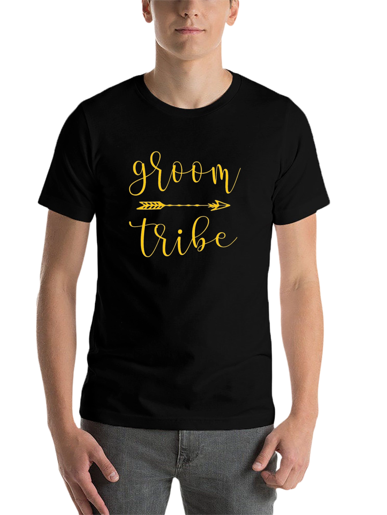 Black Groom Tribe Black Crew Neck T-Shirt view 7