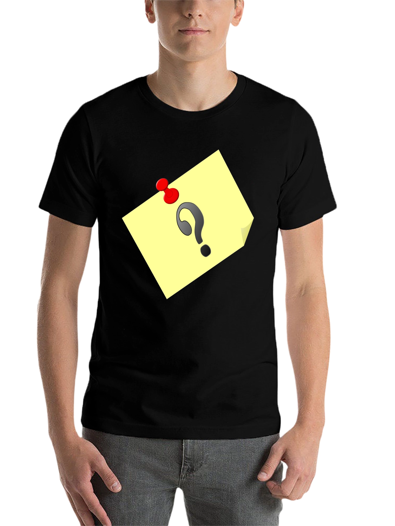 Black Question Mark Note Tee - Mystery & Intrigue view 7
