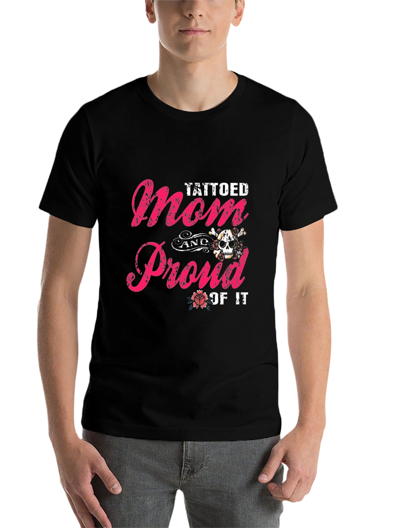 Tattooed Mom & Proud T-Shirt - Black - 7