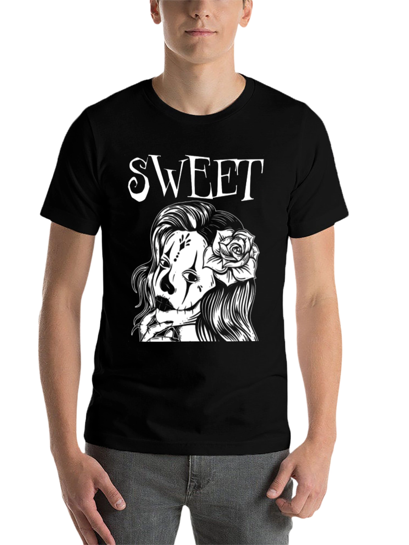 Black Sweet Sugar Skull T-Shirt view 7