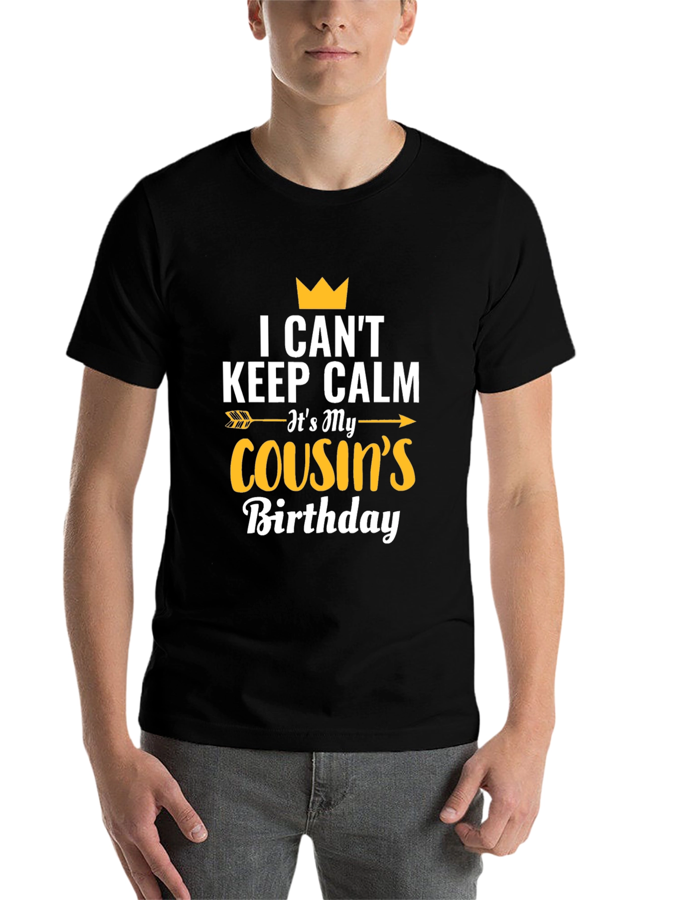 Black Cousin Birthday T-Shirt - I Can't Keep Calm view 7