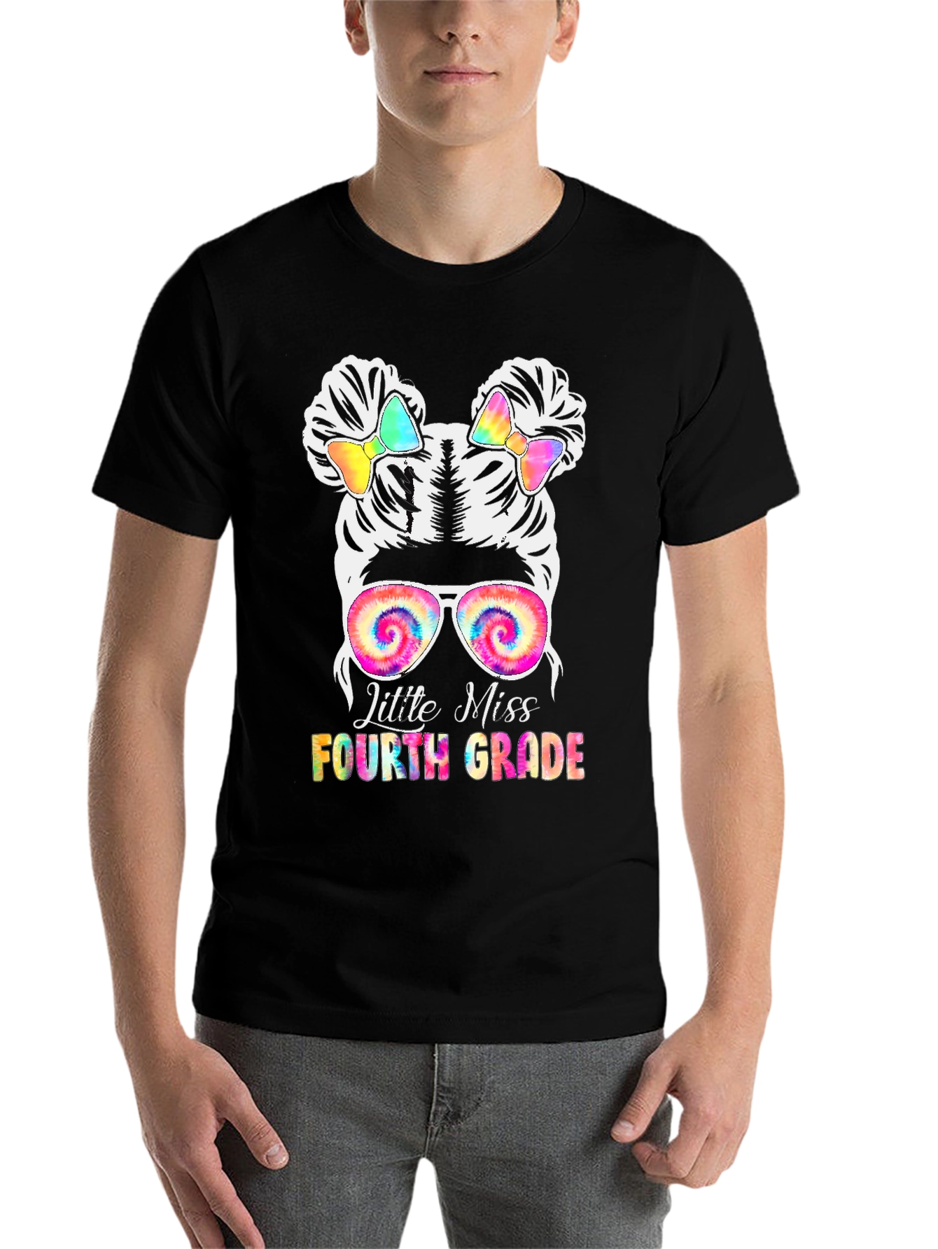 Black Cute Fourth Grade Teacher T-Shirt view 7
