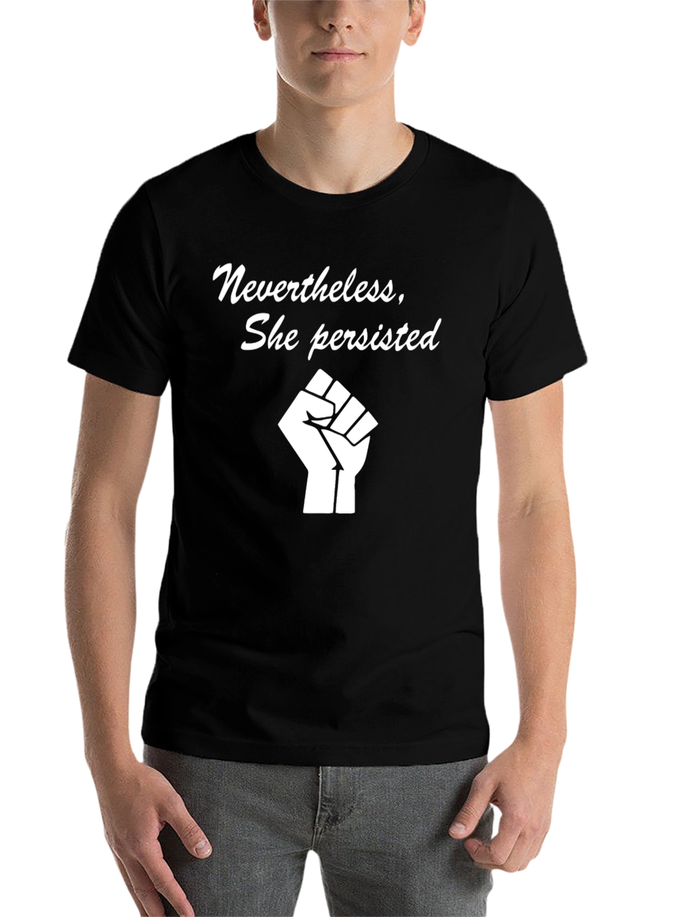 Black Nevertheless She Persisted T-Shirt view 7