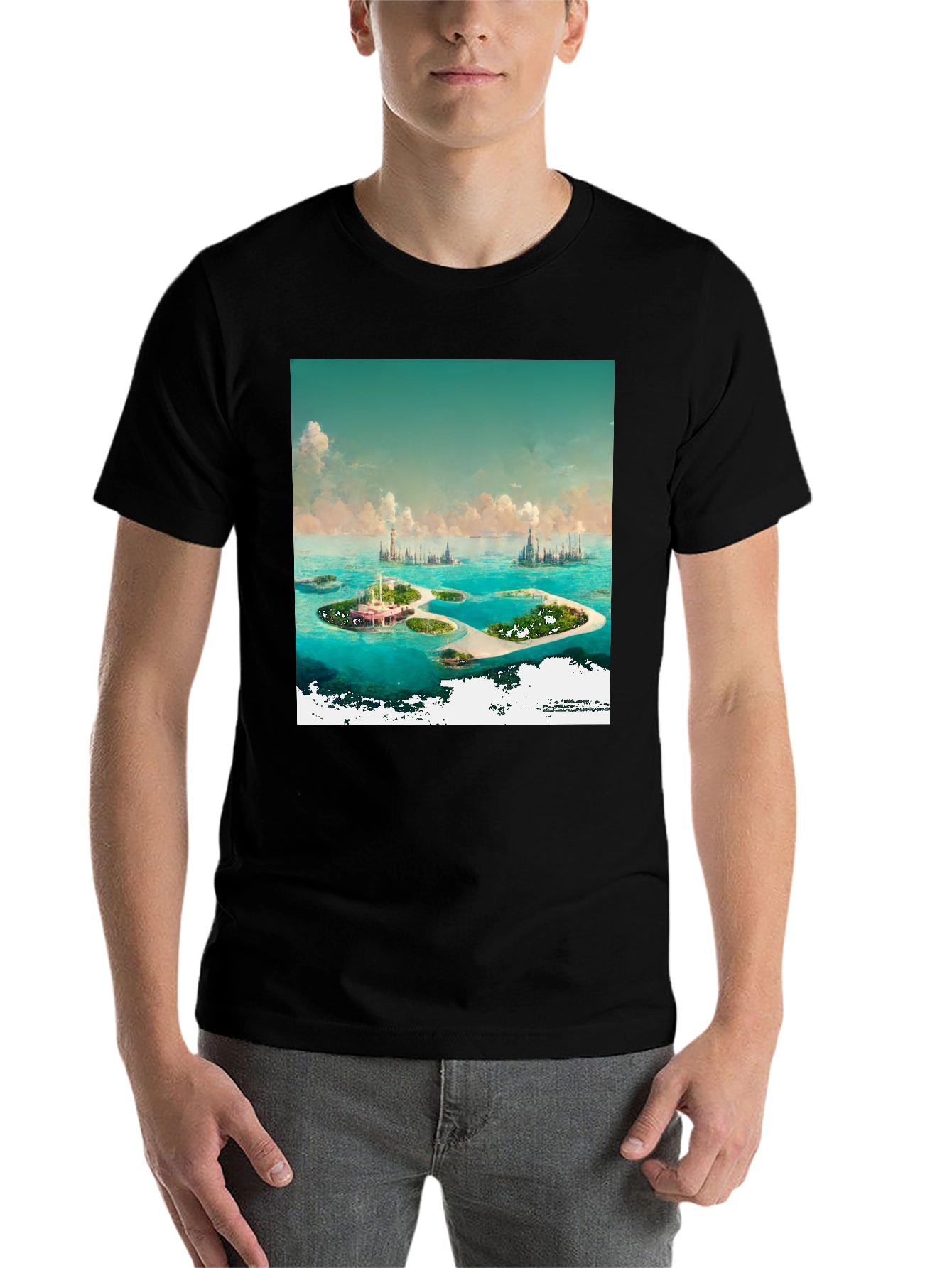 Black Island Paradise Graphic Tee - Coastal Dream view 7