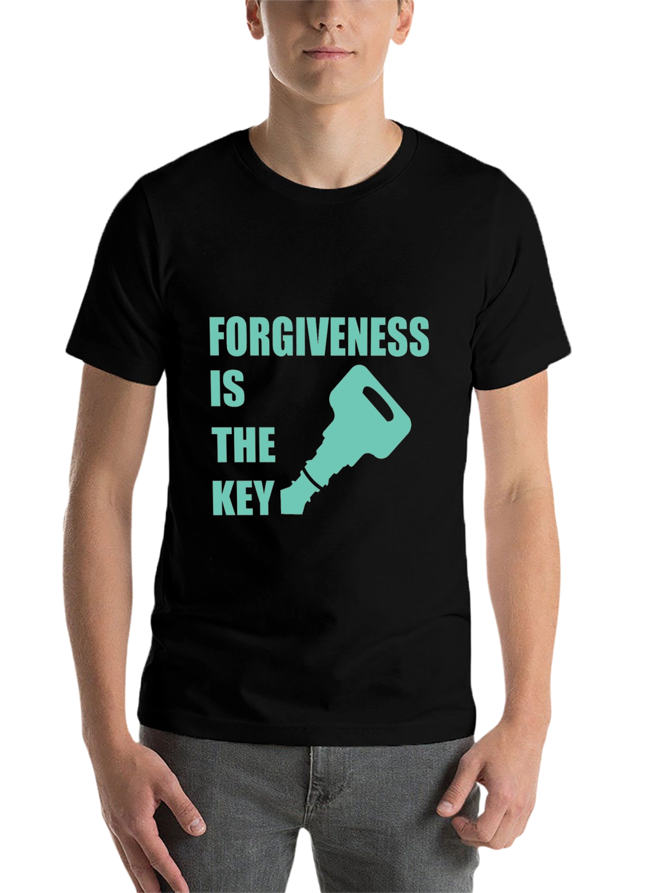 Black Forgiveness is the Key Graphic T-Shirt view 7