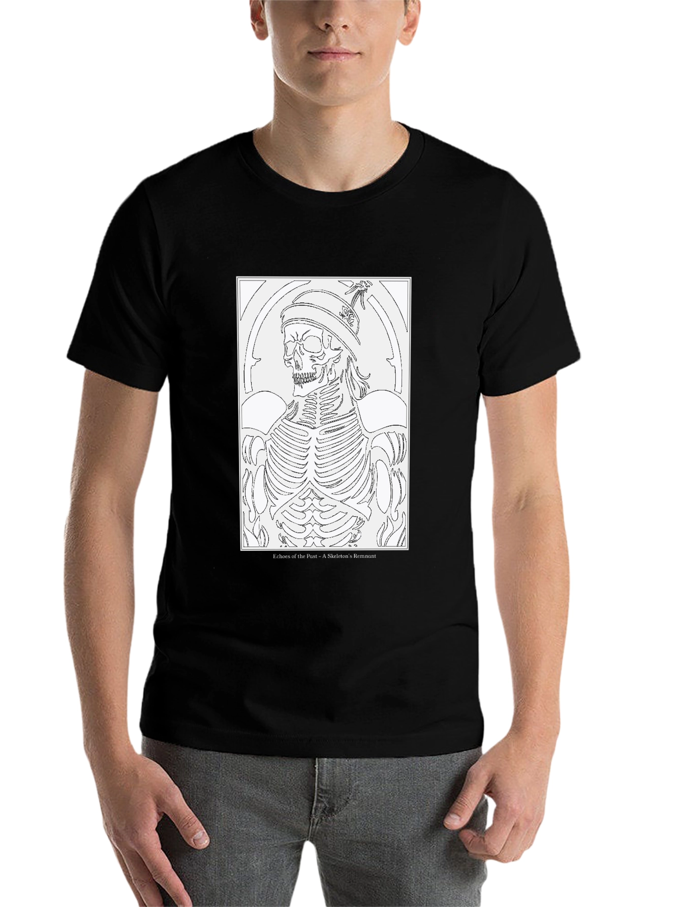 Black Echoes of the Past Skeleton T-Shirt view 7