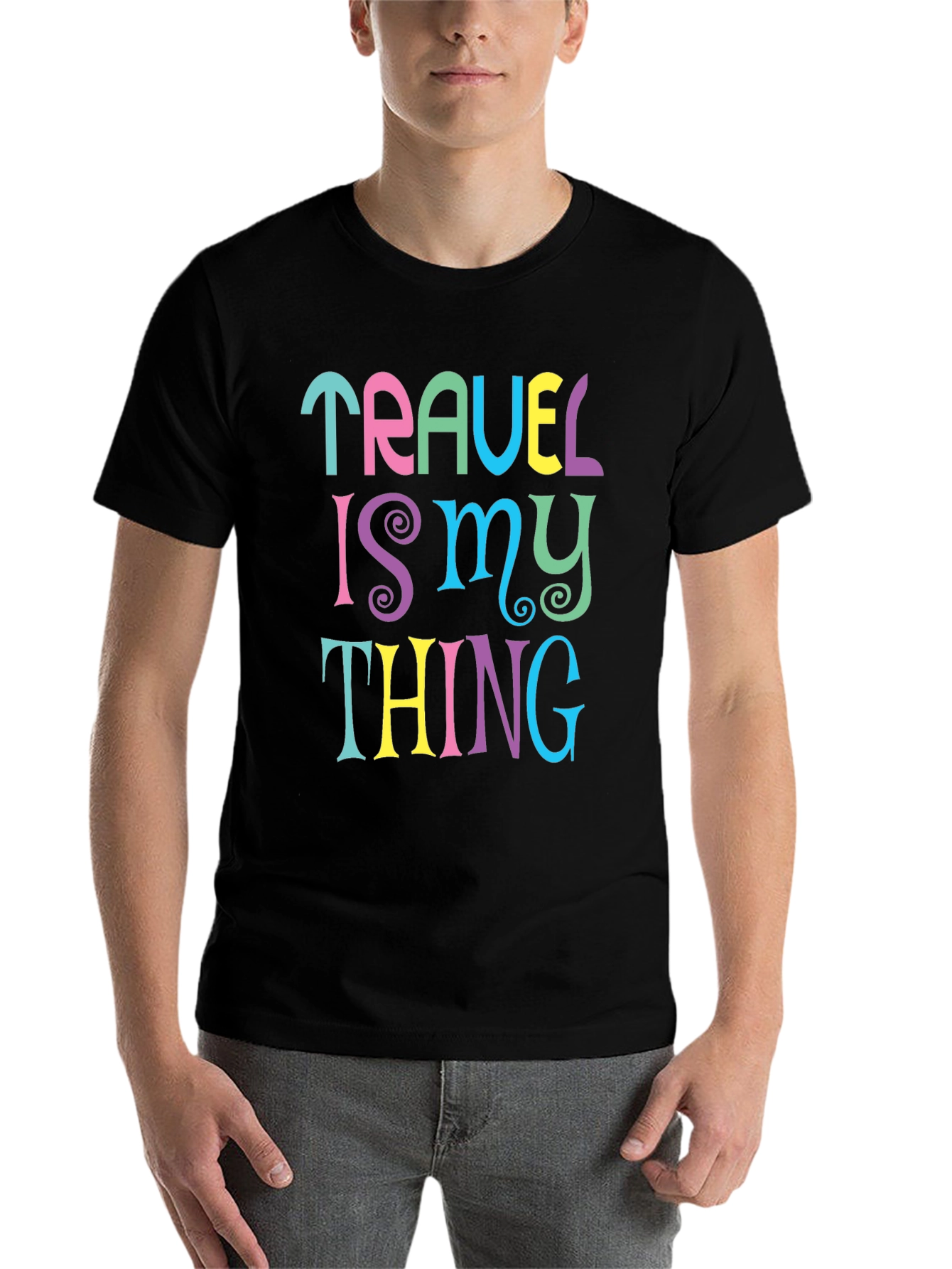 Black Travel is My Thing Graphic T-Shirt view 7