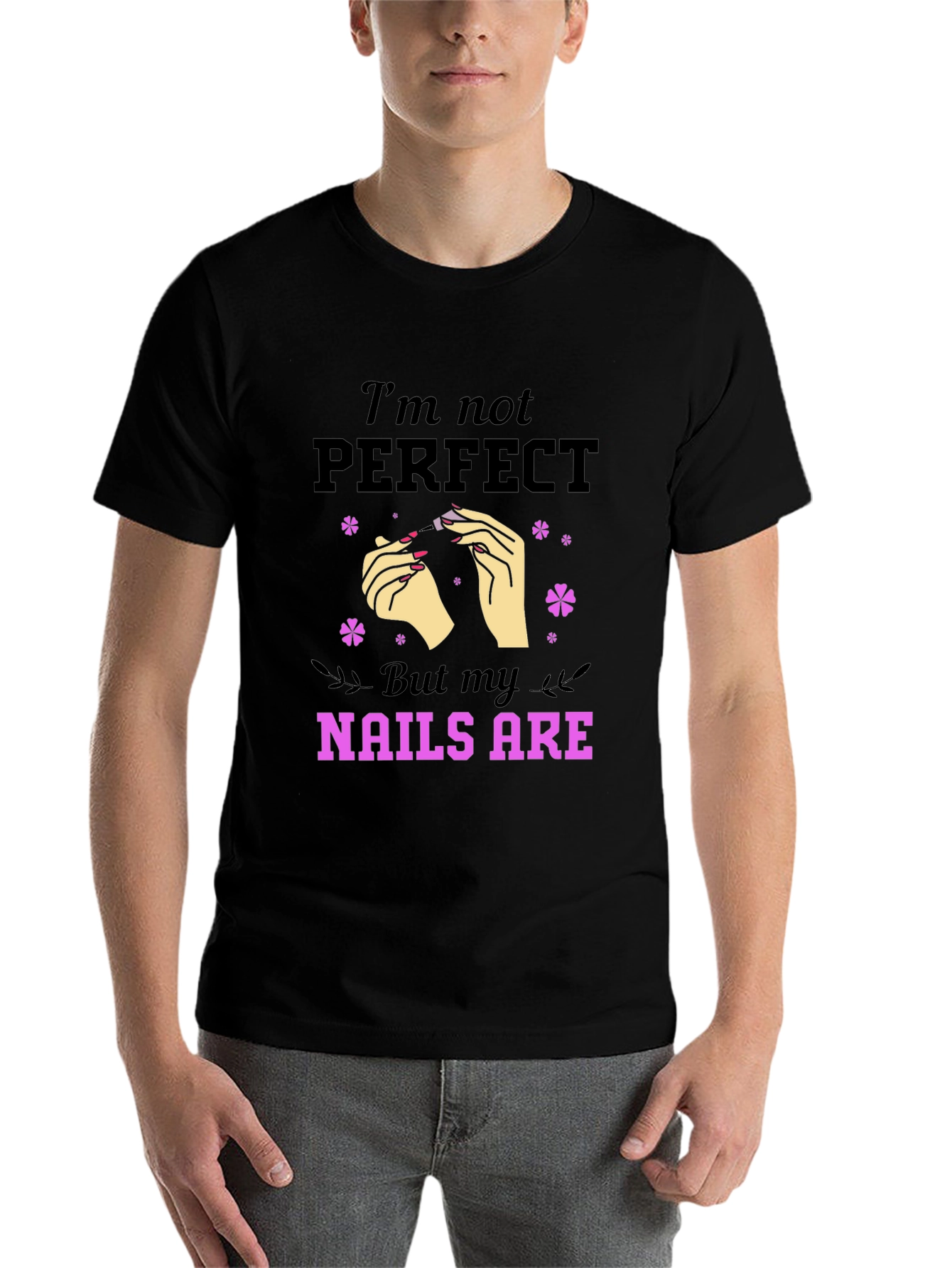 Black Funny Nail Art T-Shirt for Manicurists  view 7