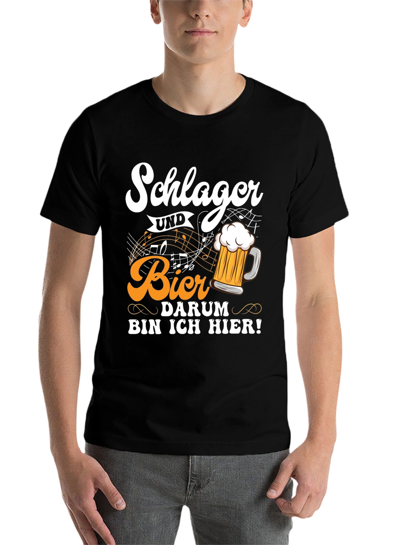 Black Schlager Und Bier T-Shirt view 7