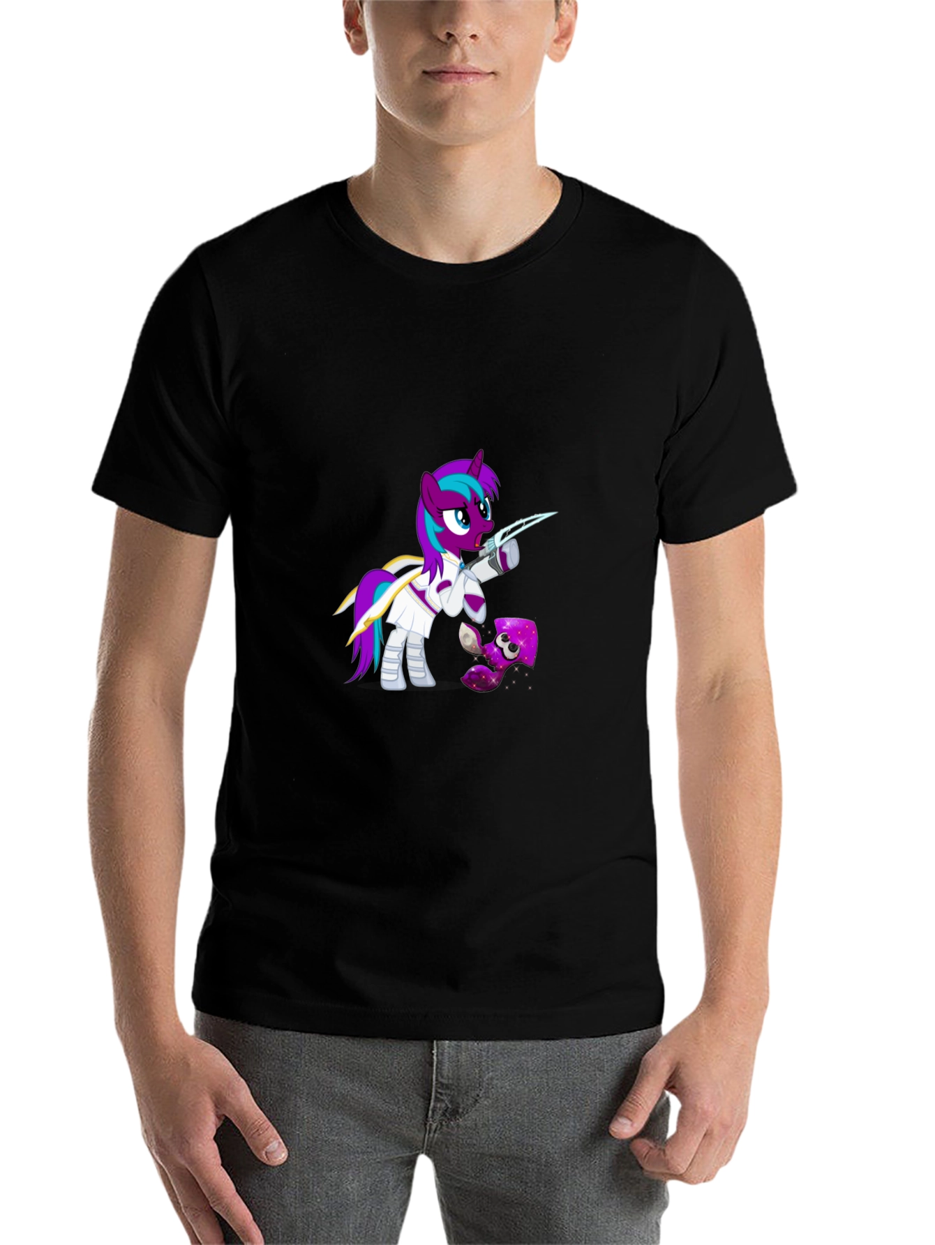 Black My Little Pony Splatoon T-Shirt view 7