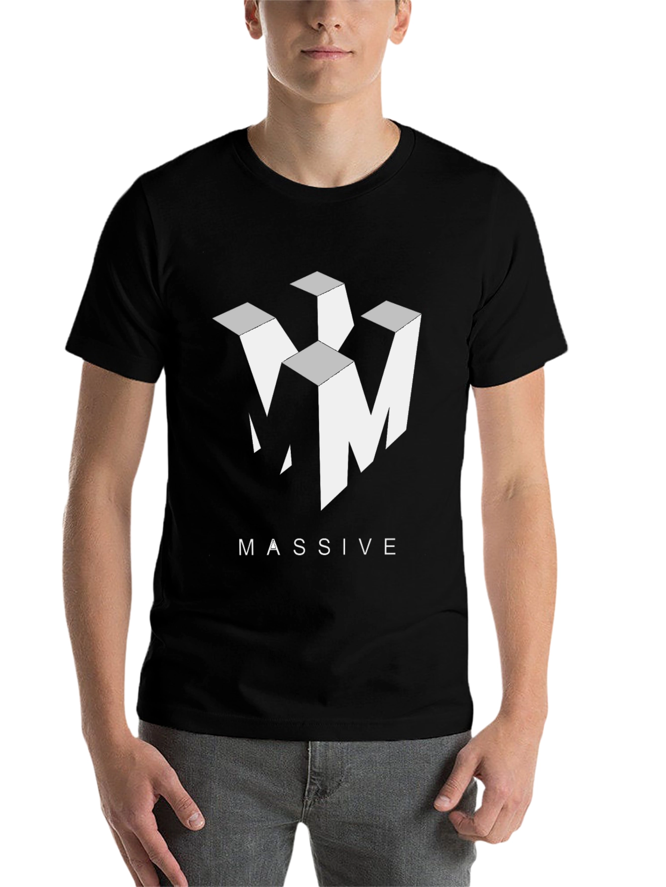 Black Abstract Logo Black Graphic Tee view 7