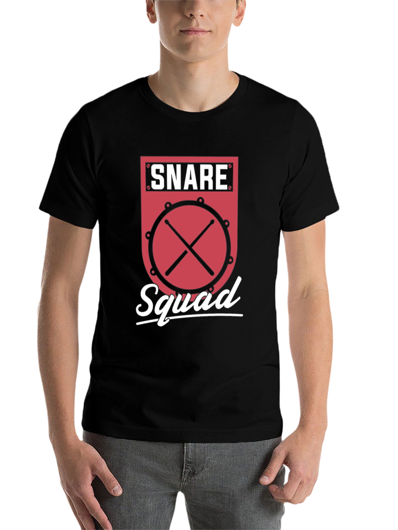 Black Snare Squad Drummer Graphic Tee view 7