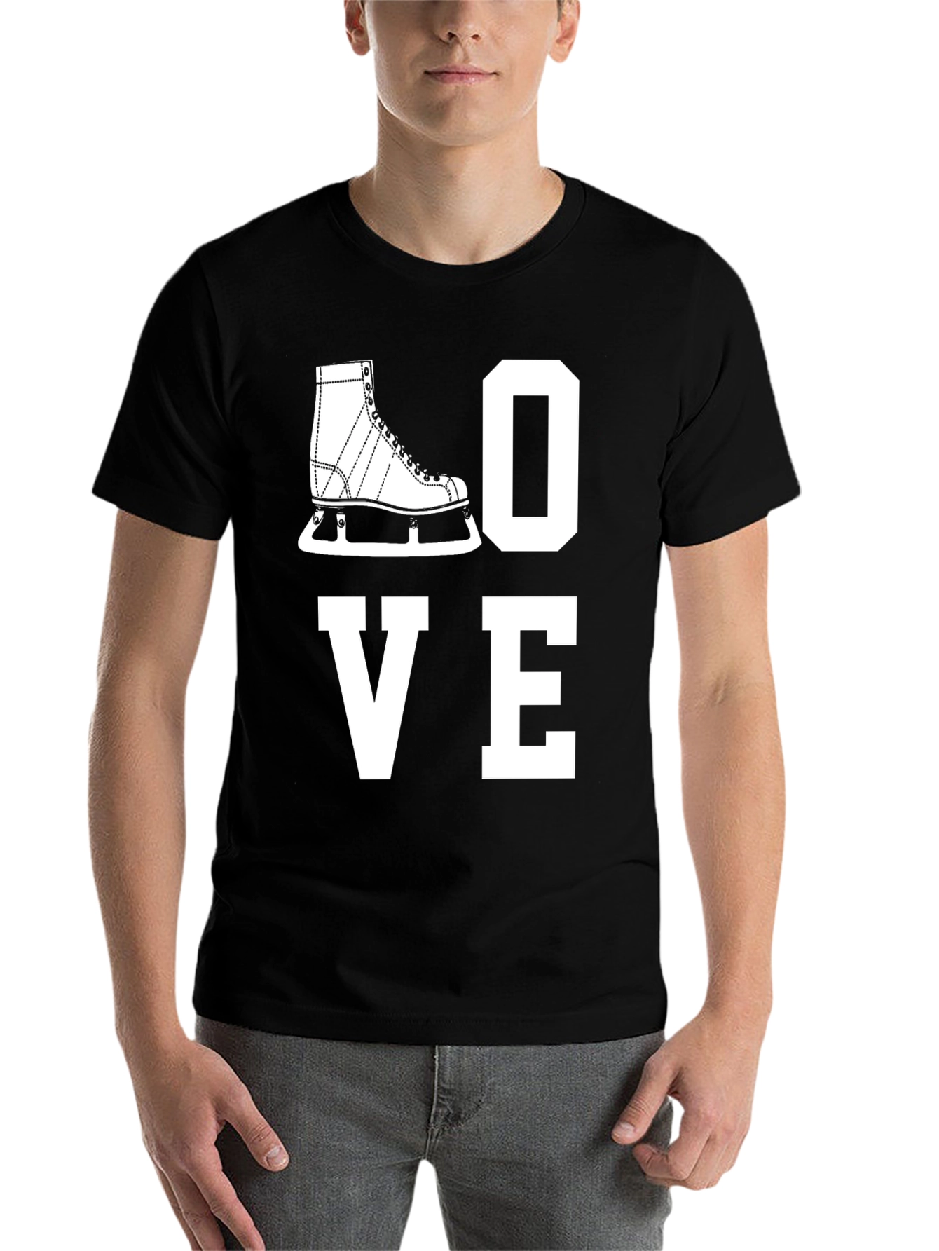 Black Ice Skating Lover Graphic Tee view 7