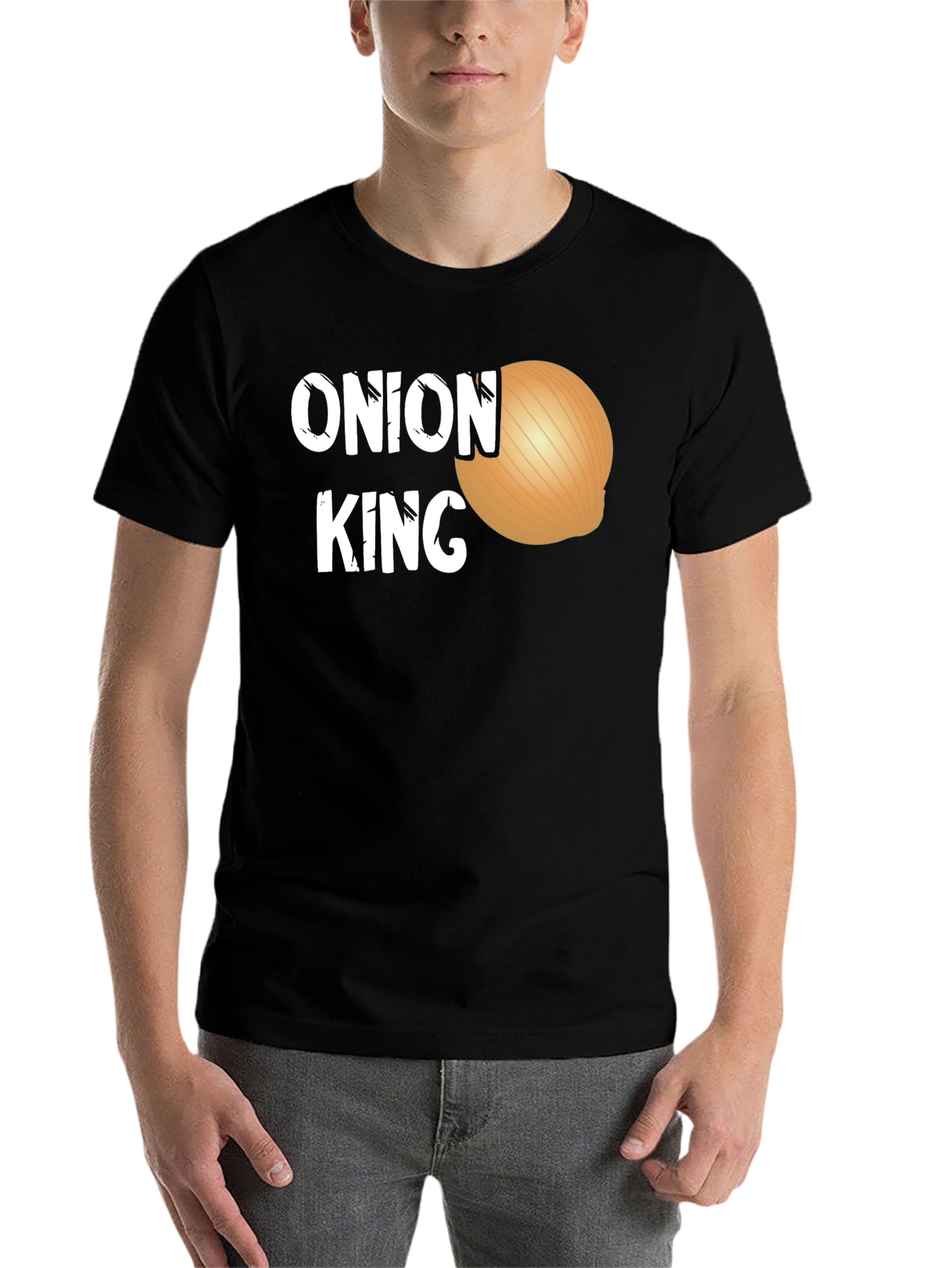 Black Onion King Funny Graphic Tee - Black T-Shirt view 7