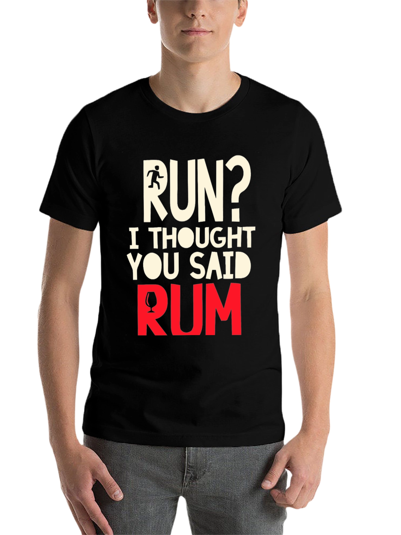 Black Funny Run Rum T-Shirt view 7