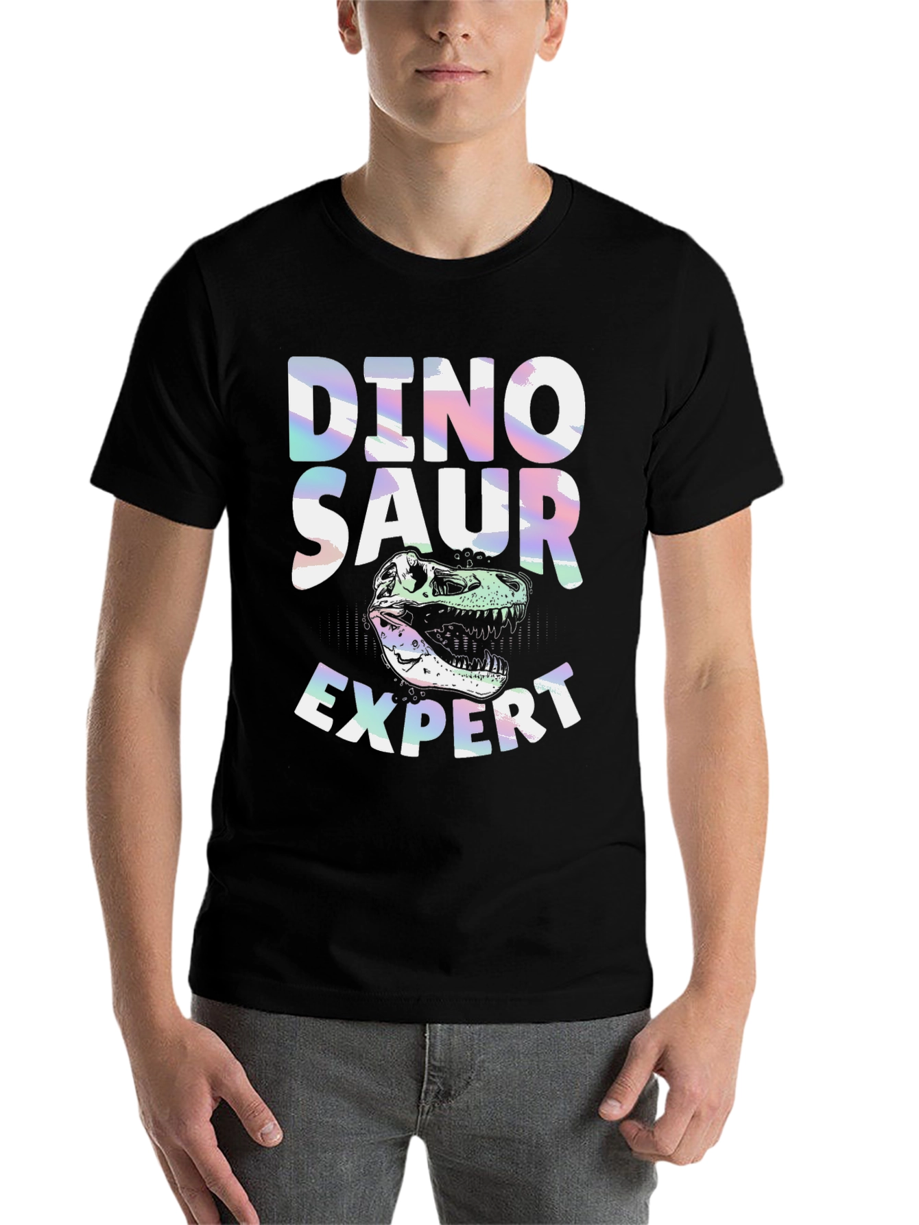 Black Dino Expert Graphic Tee view 7