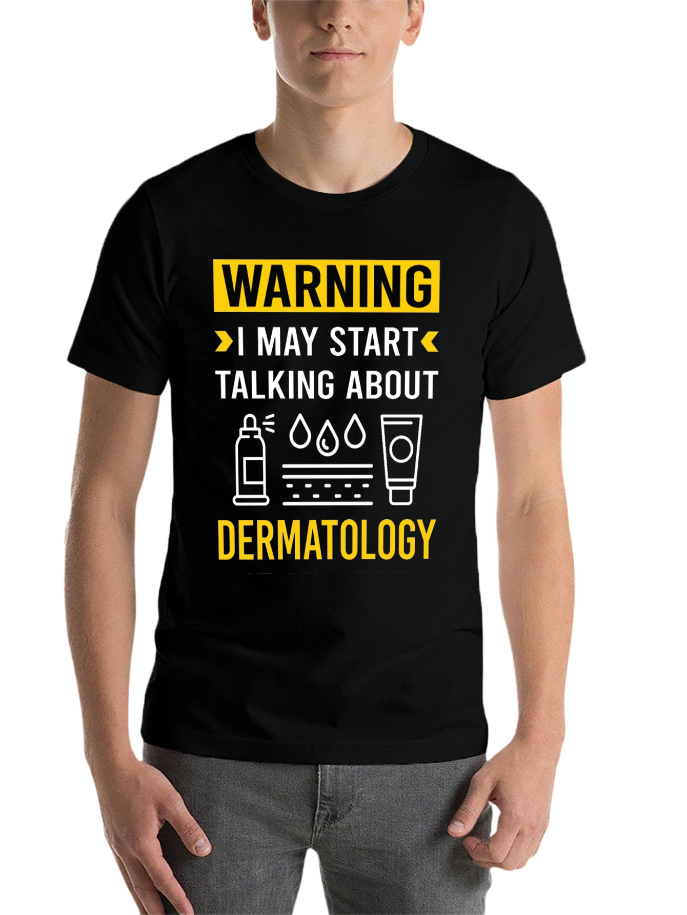 Black Warning Dermatology T-Shirt view 7