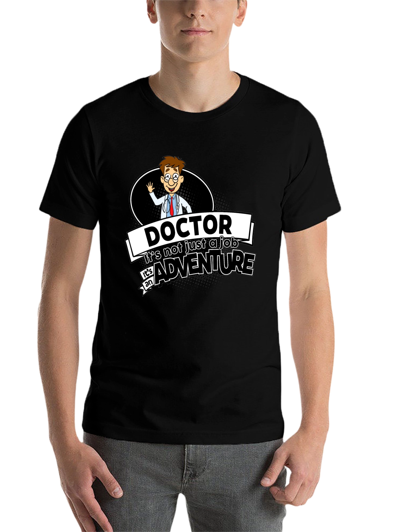 Black Doctor Adventure Black T-Shirt view 7