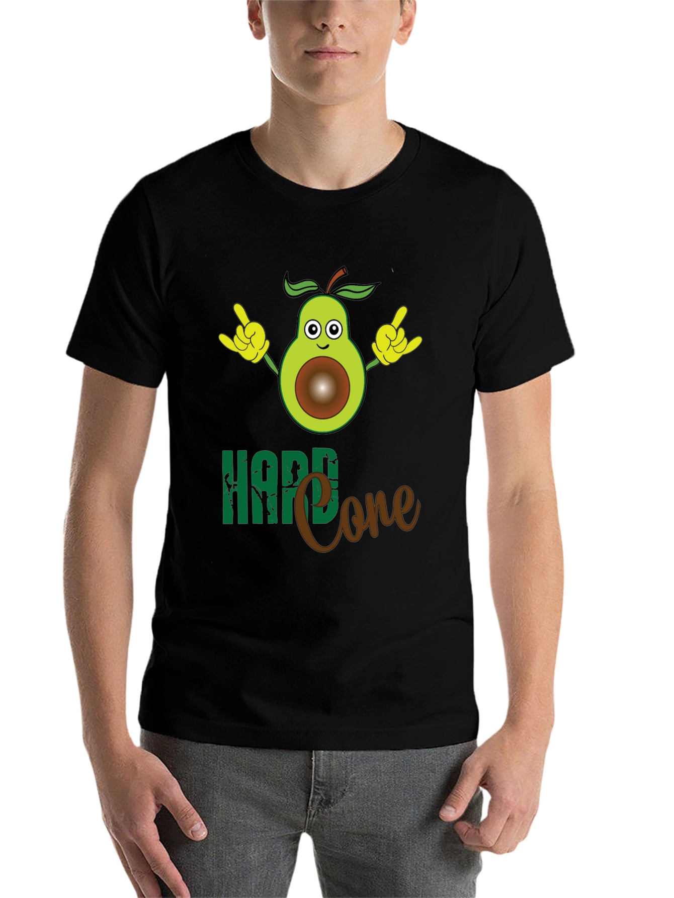 Black Hard Core Avocado T-Shirt view 7