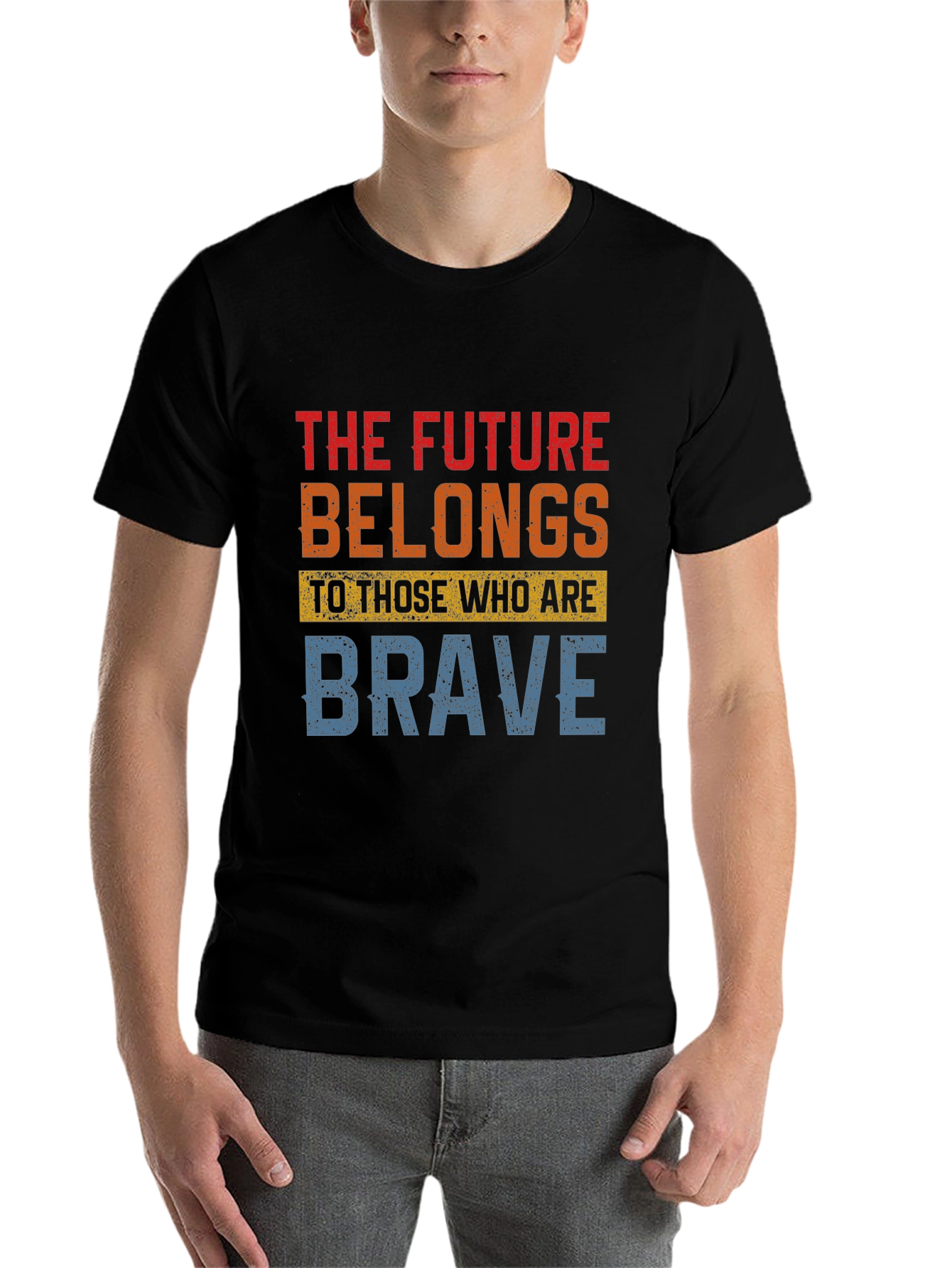 Black Future Belongs to the Brave Graphic Tee view 7