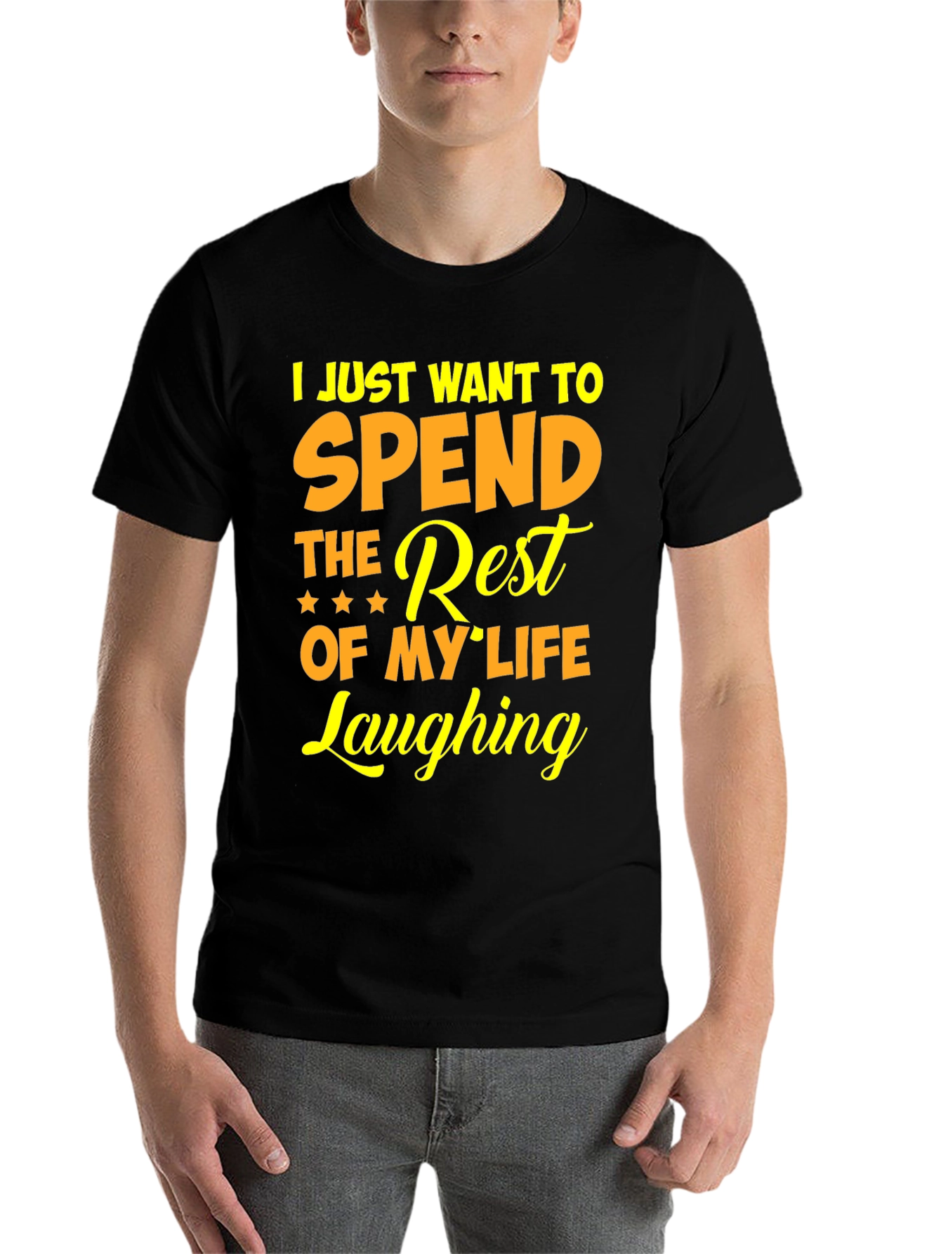 Black Laughing Rest of My Life Graphic Tee view 7