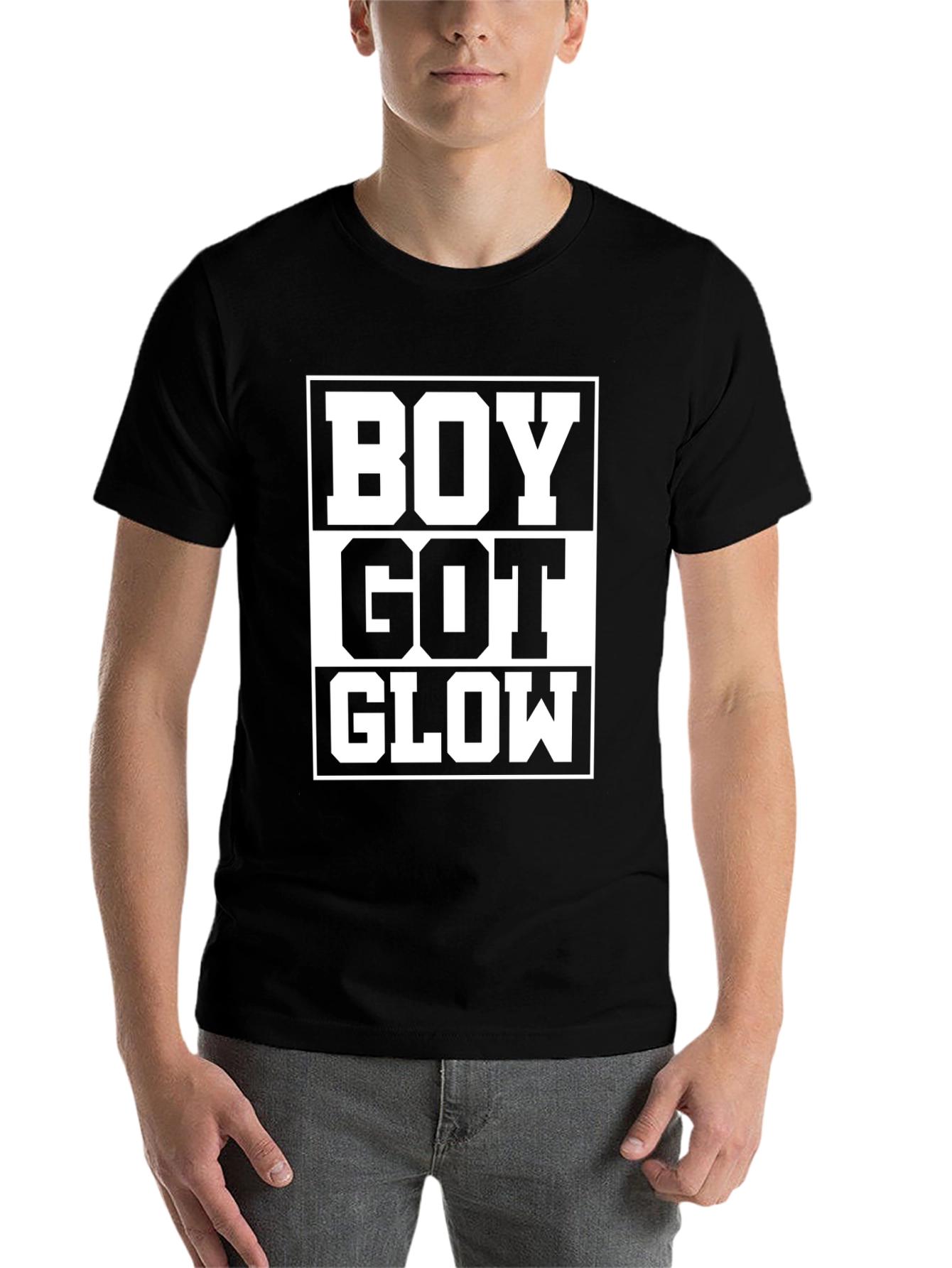 Black Boy Got Glow Graphic T-Shirt - Trendy Streetwear Tee view 7