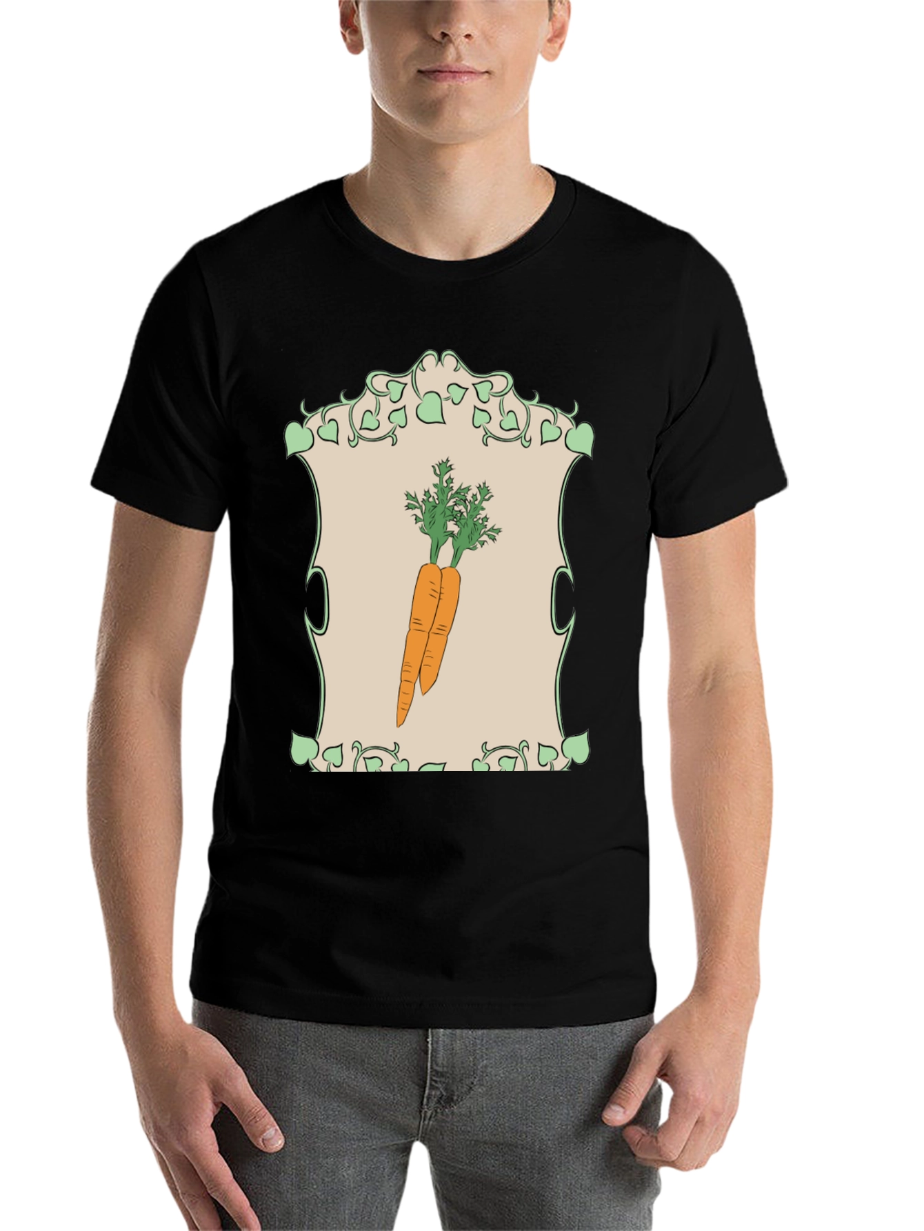 Black Carrot Graphic T-Shirt - Vegetable Lover Apparel view 7