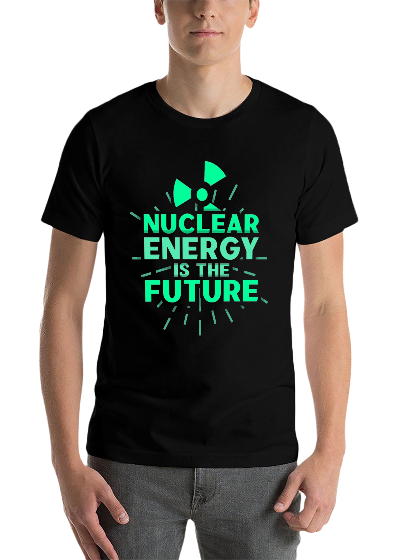 Black Nuclear Energy is the Future Black T-Shirt view 7