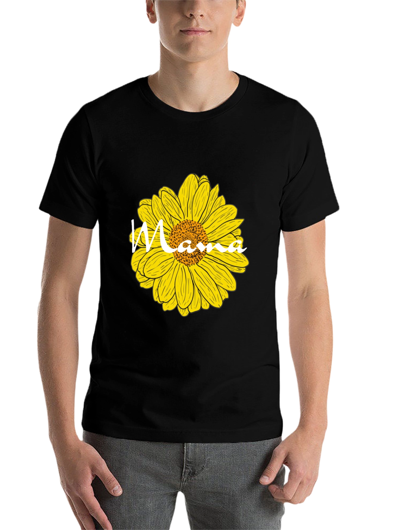 Black Mama Sunflower Graphic Tee - Black view 7