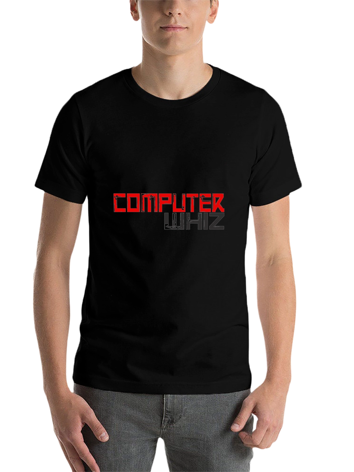 Black Computer Whiz Graphic T-Shirt - Cool & Comfortable view 7
