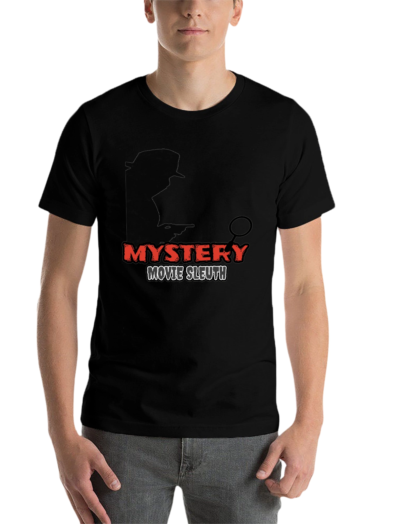 Black Mystery Movie Sleuth Graphic Tee view 7