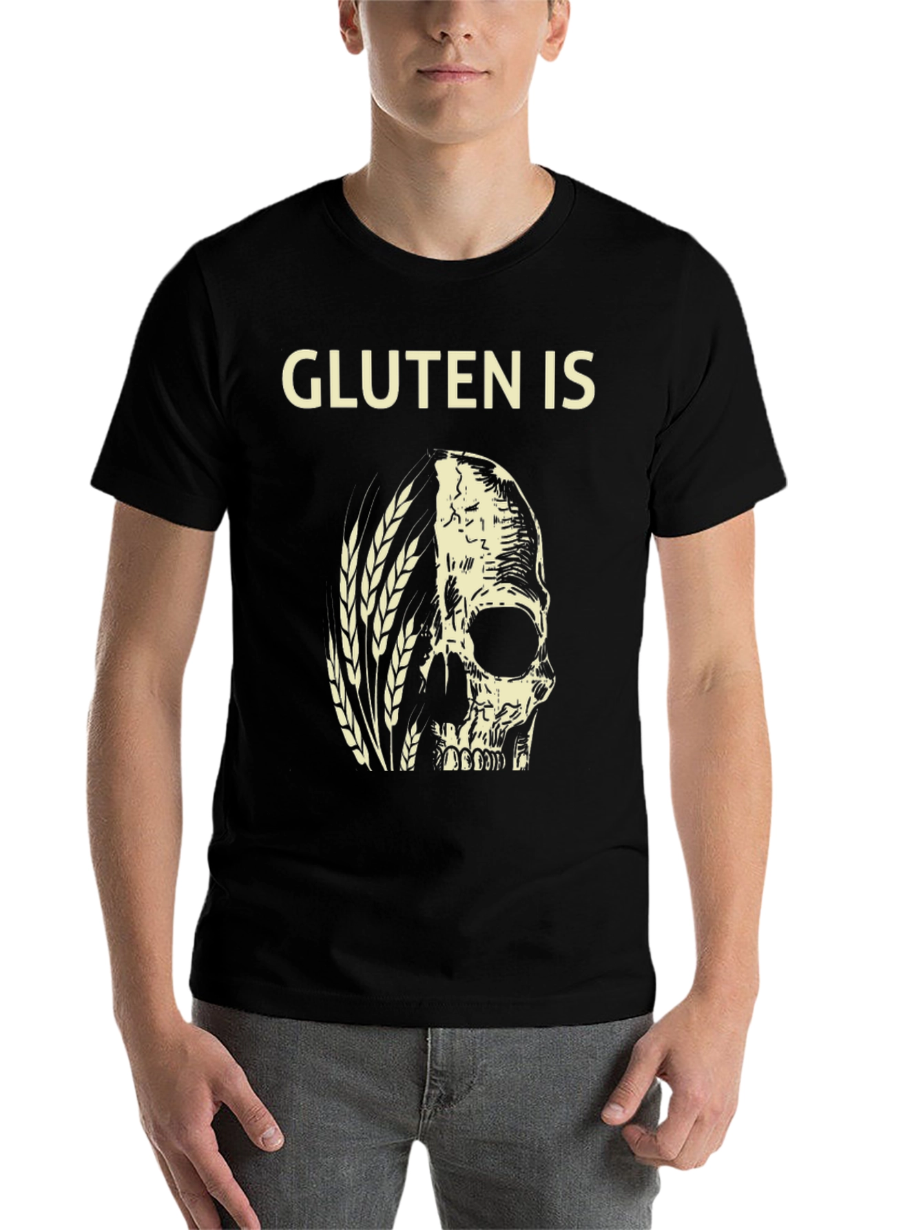 Black Gluten Is Death T-Shirt view 7