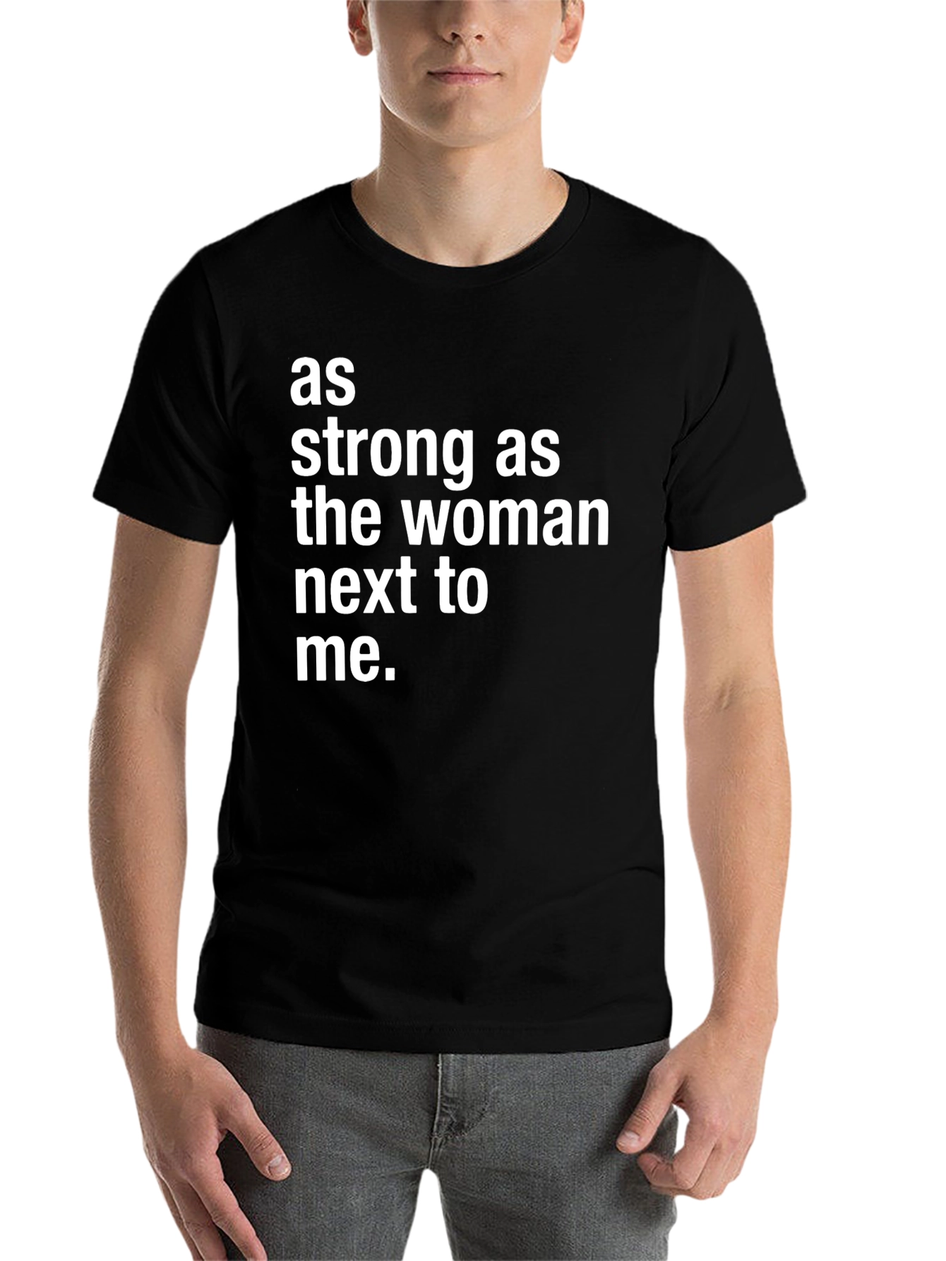Black Strong Woman Tee - Empowering Graphic T-Shirt view 7