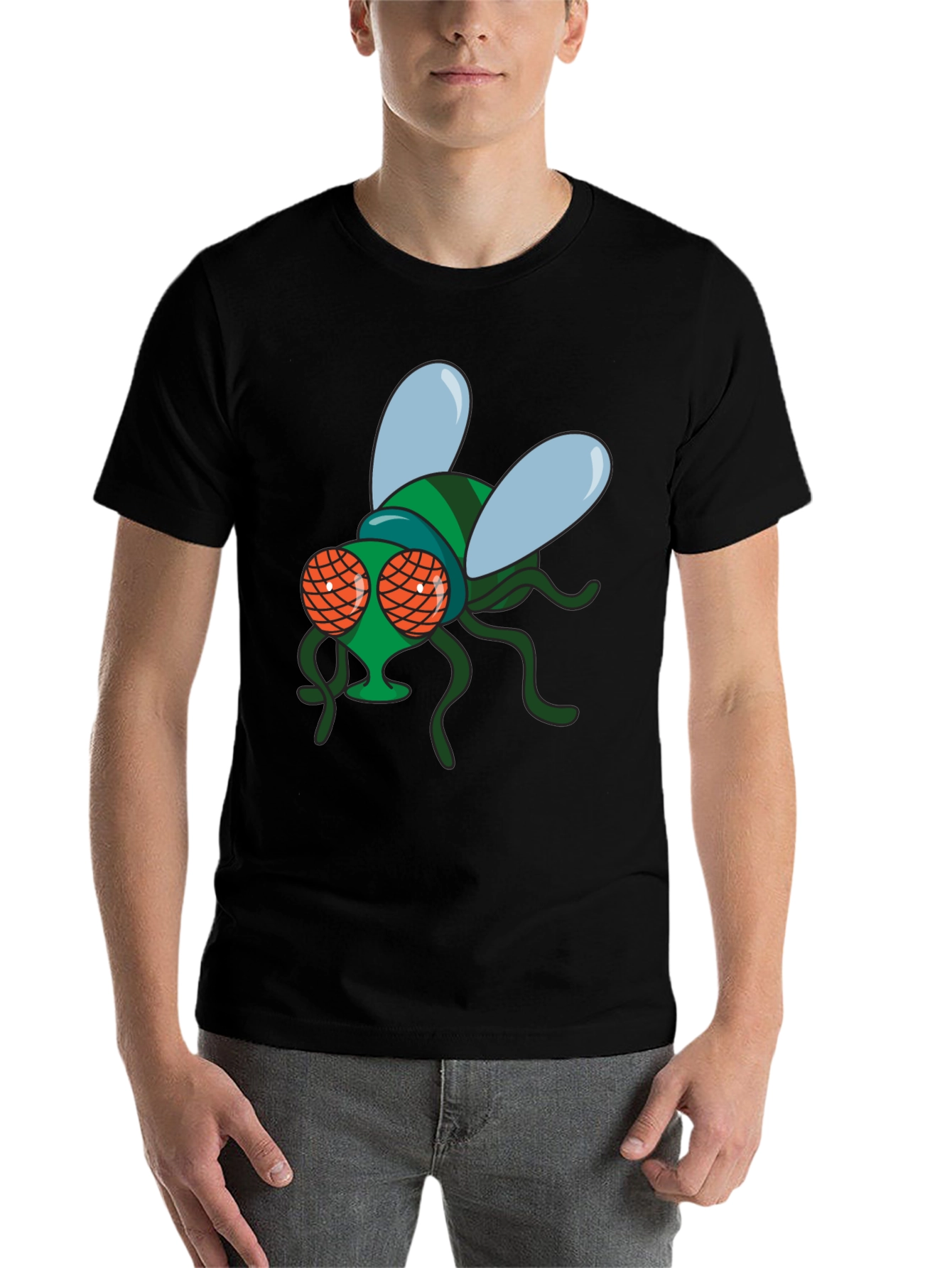 Black Fly Graphic Black T-Shirt view 7