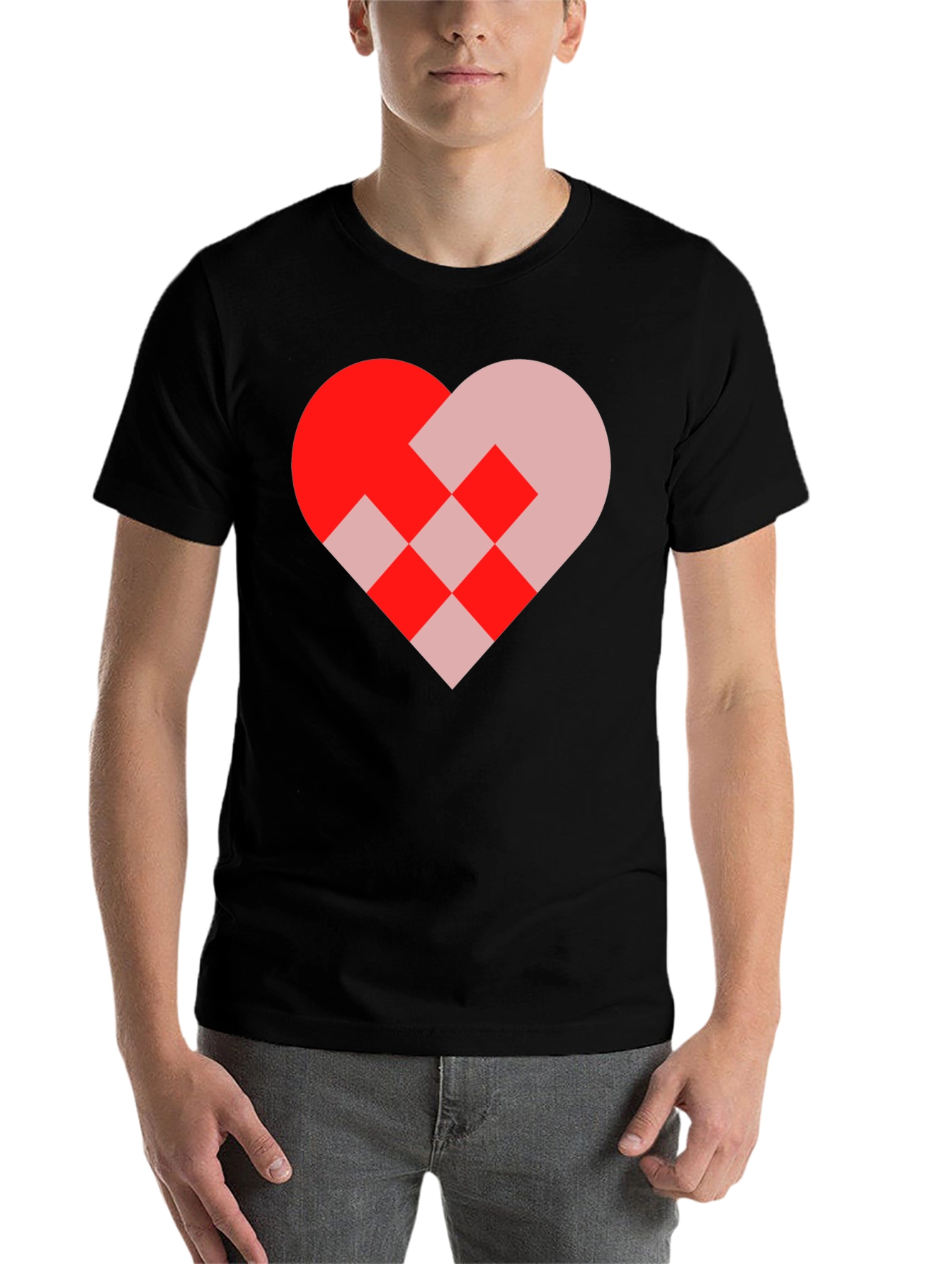 Black Heart Graphic Black T-Shirt view 7