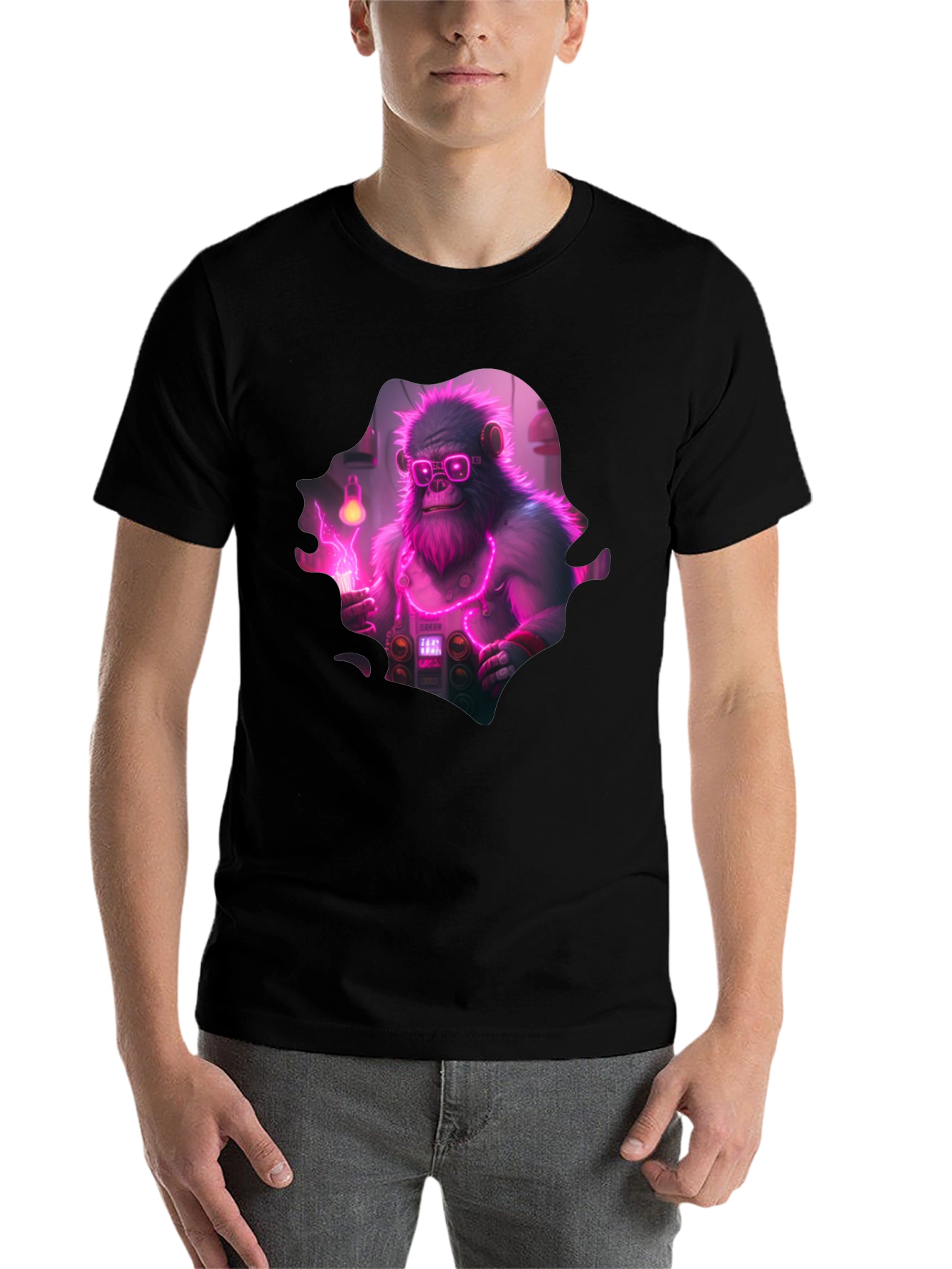 Black Monkey Scientist Graphic Tee view 7