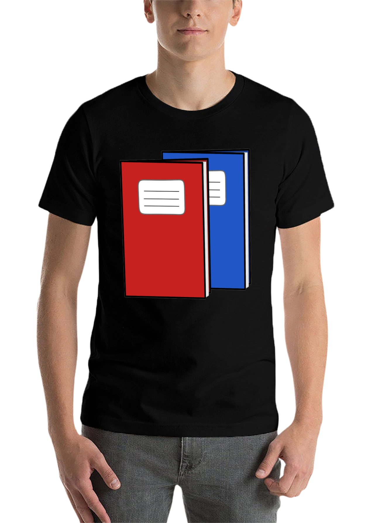 Black Notebook Graphic T-Shirt - Back to School Cool view 7