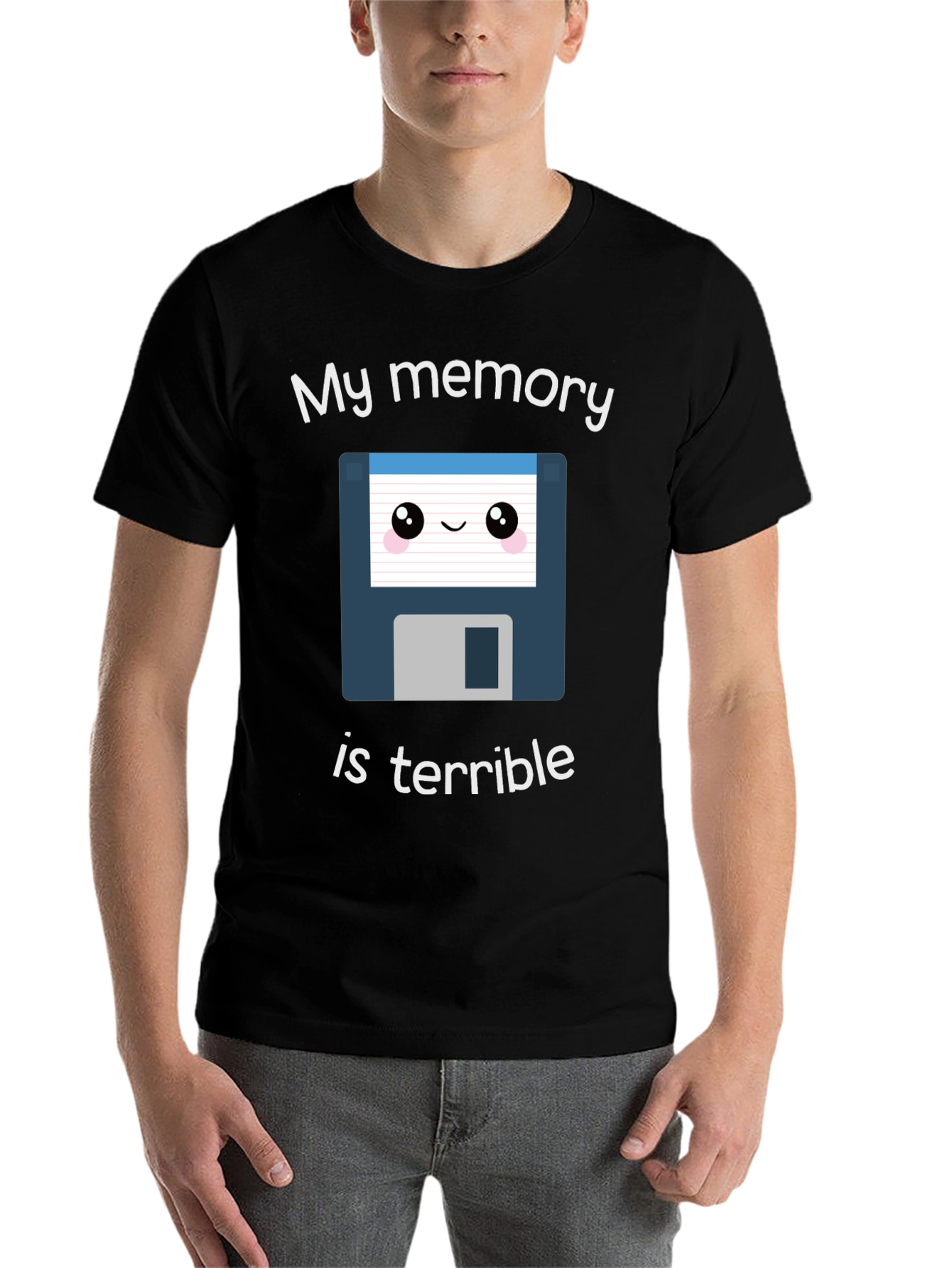 Black Funny 'My Memory is Terrible' T-Shirt view 7
