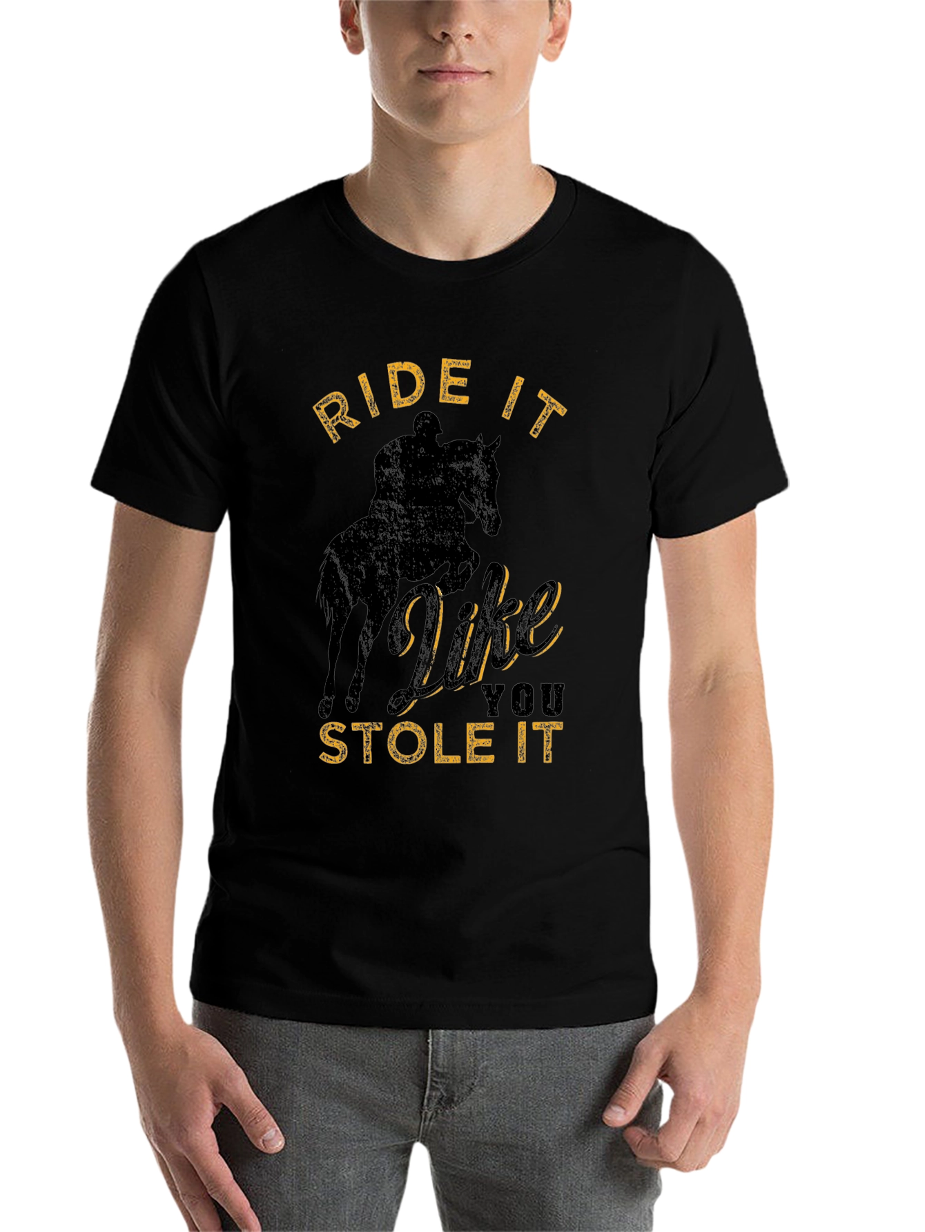 Black Ride It Like You Stole It T-Shirt view 7