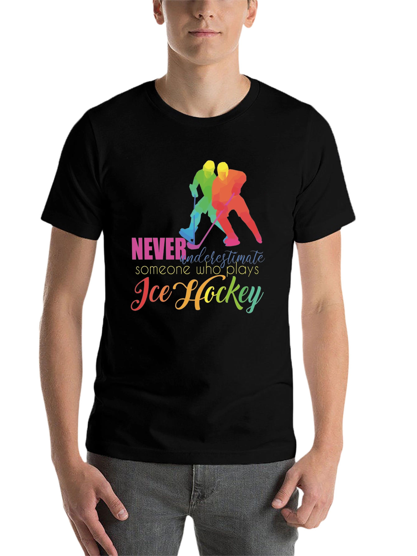 Black Ice Hockey T-Shirt: Never Underestimate view 7