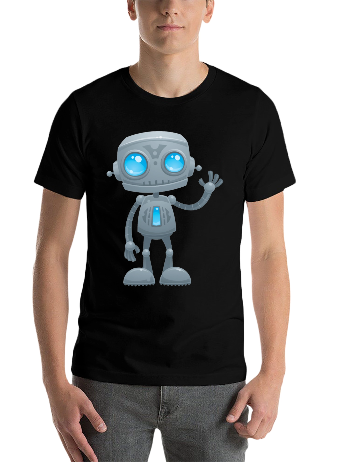 Black Robot Graphic T-Shirt view 7