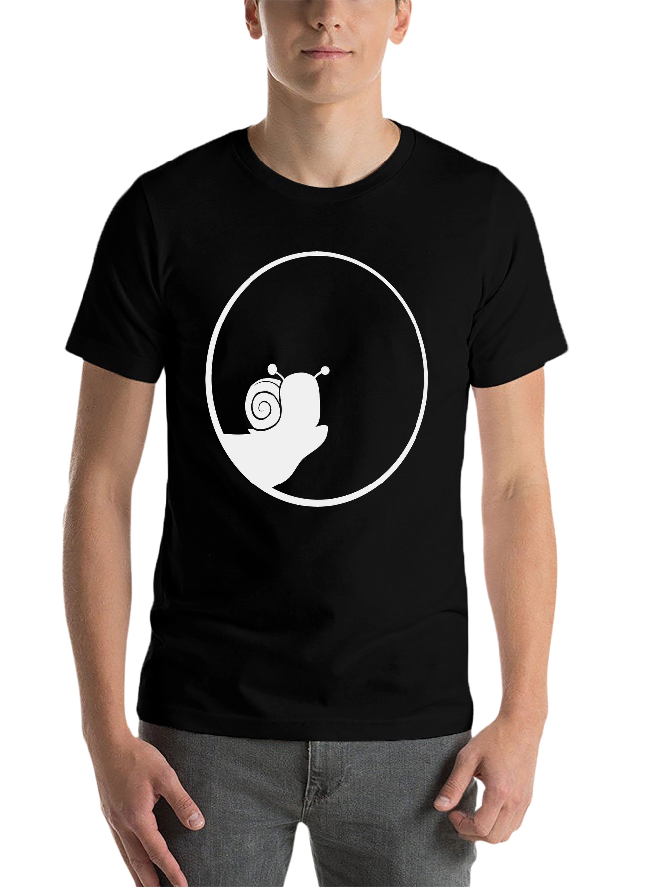 Black Snail Circle Graphic Tee - Black view 7